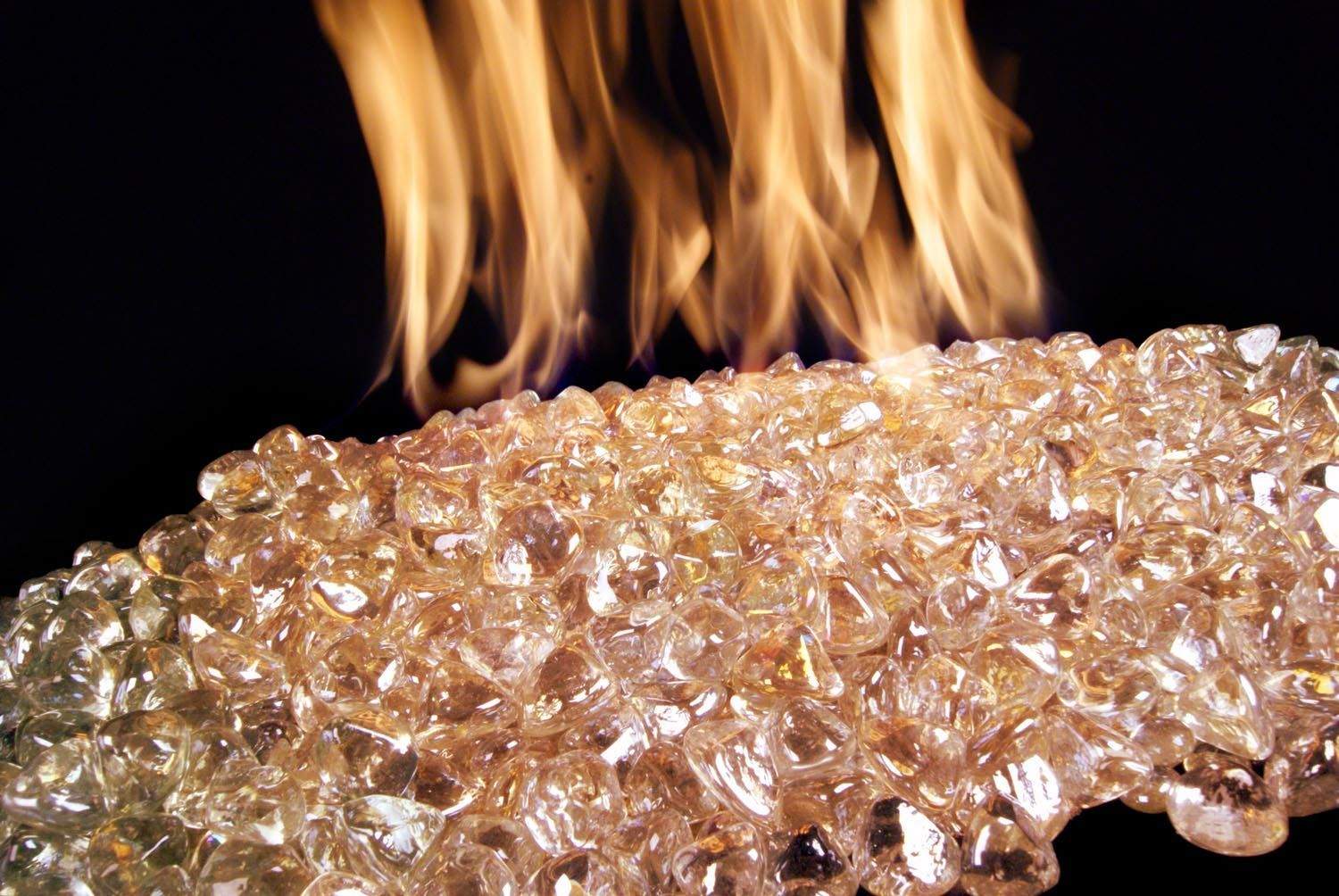 American Fyre Designs - 10-Pound Diamond Nugget Fire Glass Rose