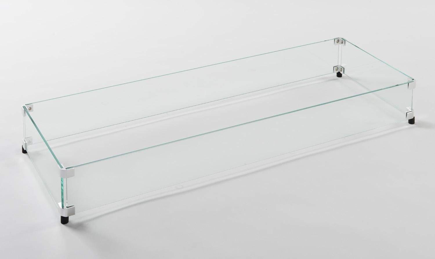 American Fyre Designs - Rectangular Glass Wind Guard, 35x14.5-Inches