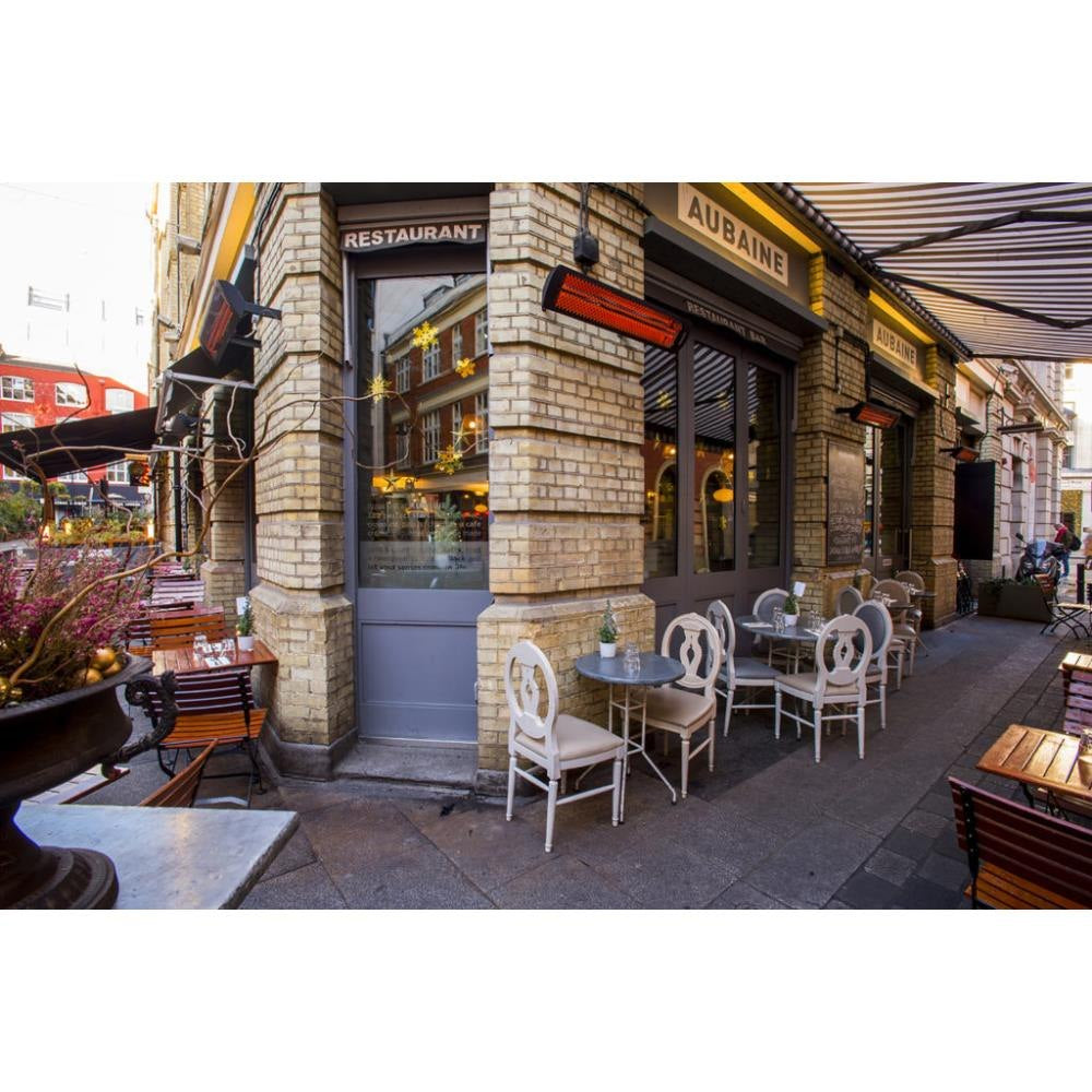 Bromic Heating - Tungsten - 6000 Watts Electric Double Element Heater - Black