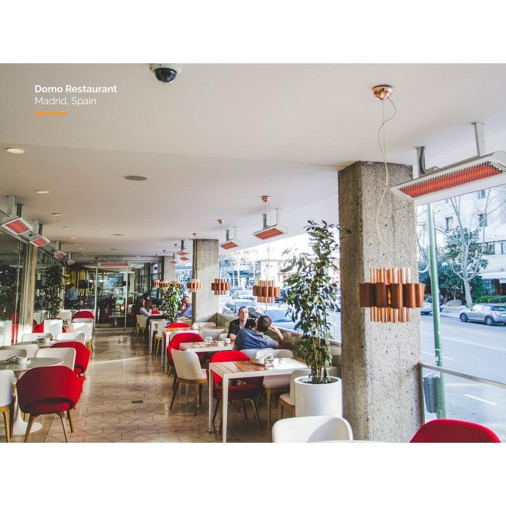 Bromic Heating - Tungsten - 6000 Watts Electric Double Element Heater - White