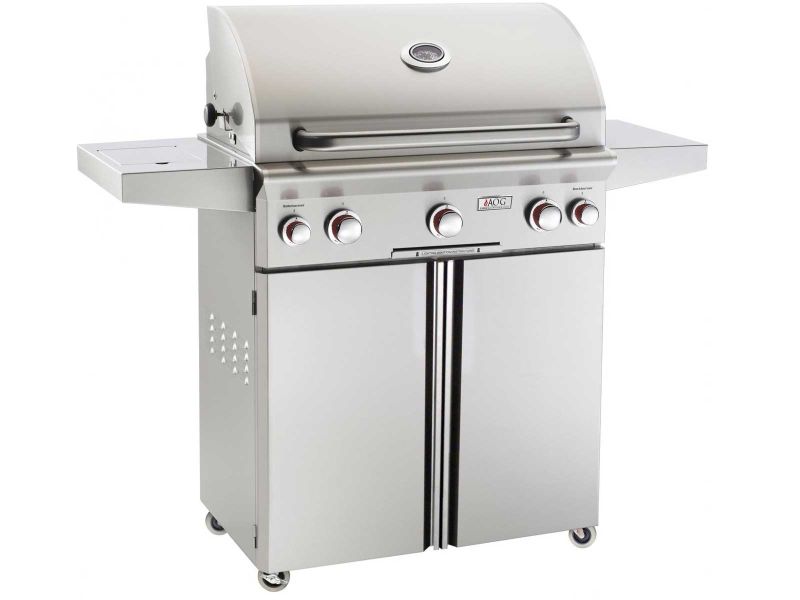 American Outdoor Grill T-Series 30-Inch 3-Burner Gas Grill with Backburner Rotisserie & Single Side Burner