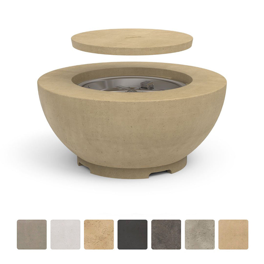 American Fyre Designs - 36-Inch Round GFRC Chat Height Gas Fire Bowl