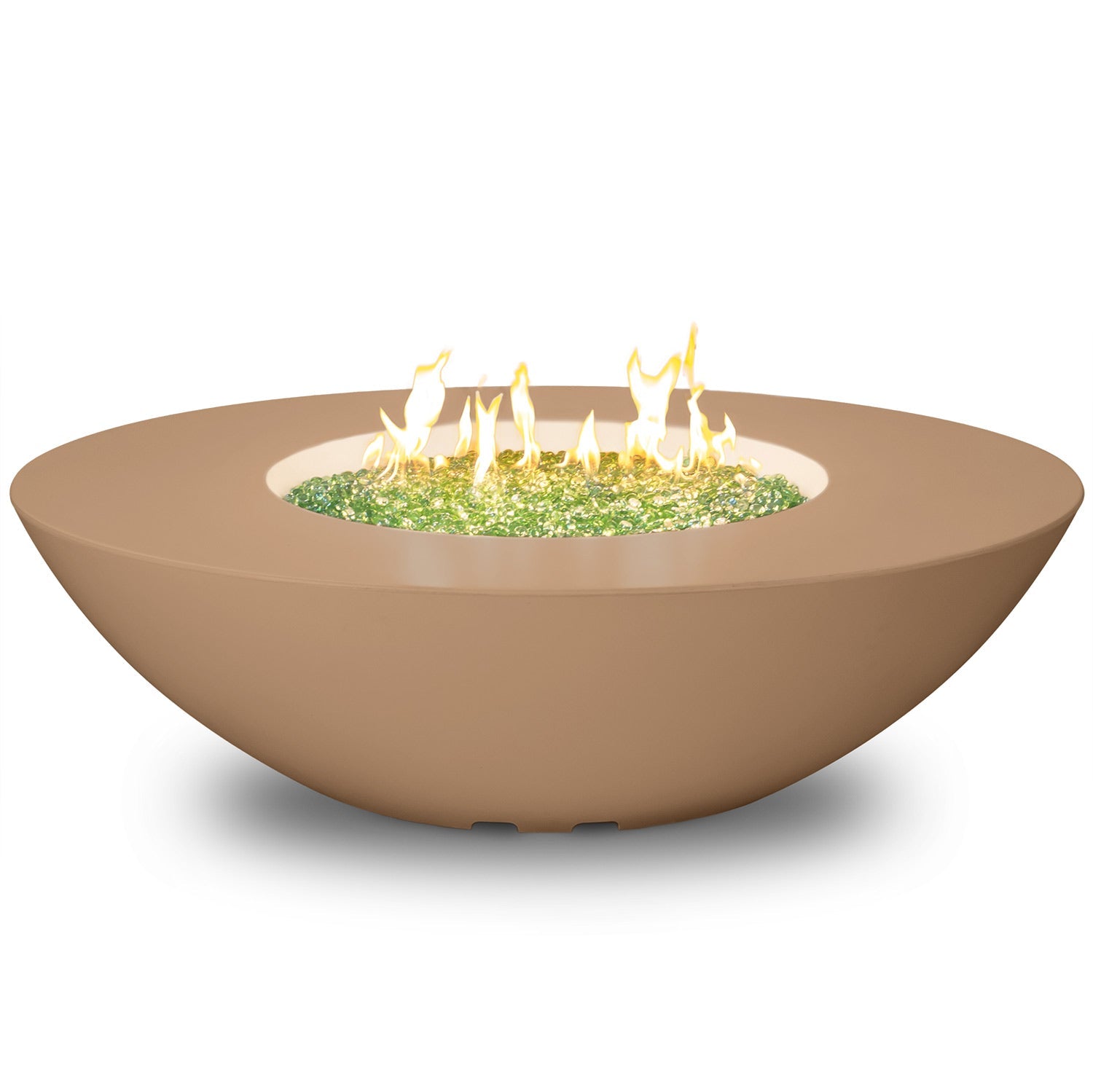 American Fyre Designs - Calais 60-Inch Oval GFRC Chat Height Gas Fire Table