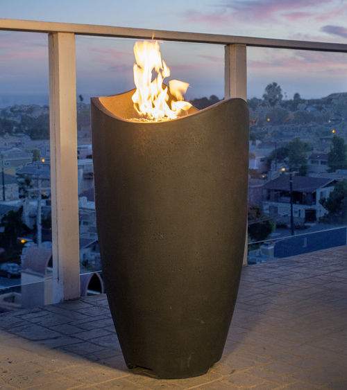 American Fyre Designs - 20-Inch Wave Fire Urn with Access Door