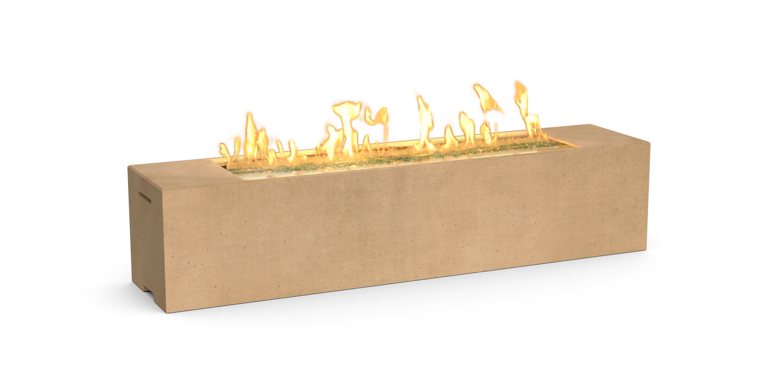 American Fyre Designs - Milan Low 72-Inch Linear GFRC Chat Height Gas Fire Table