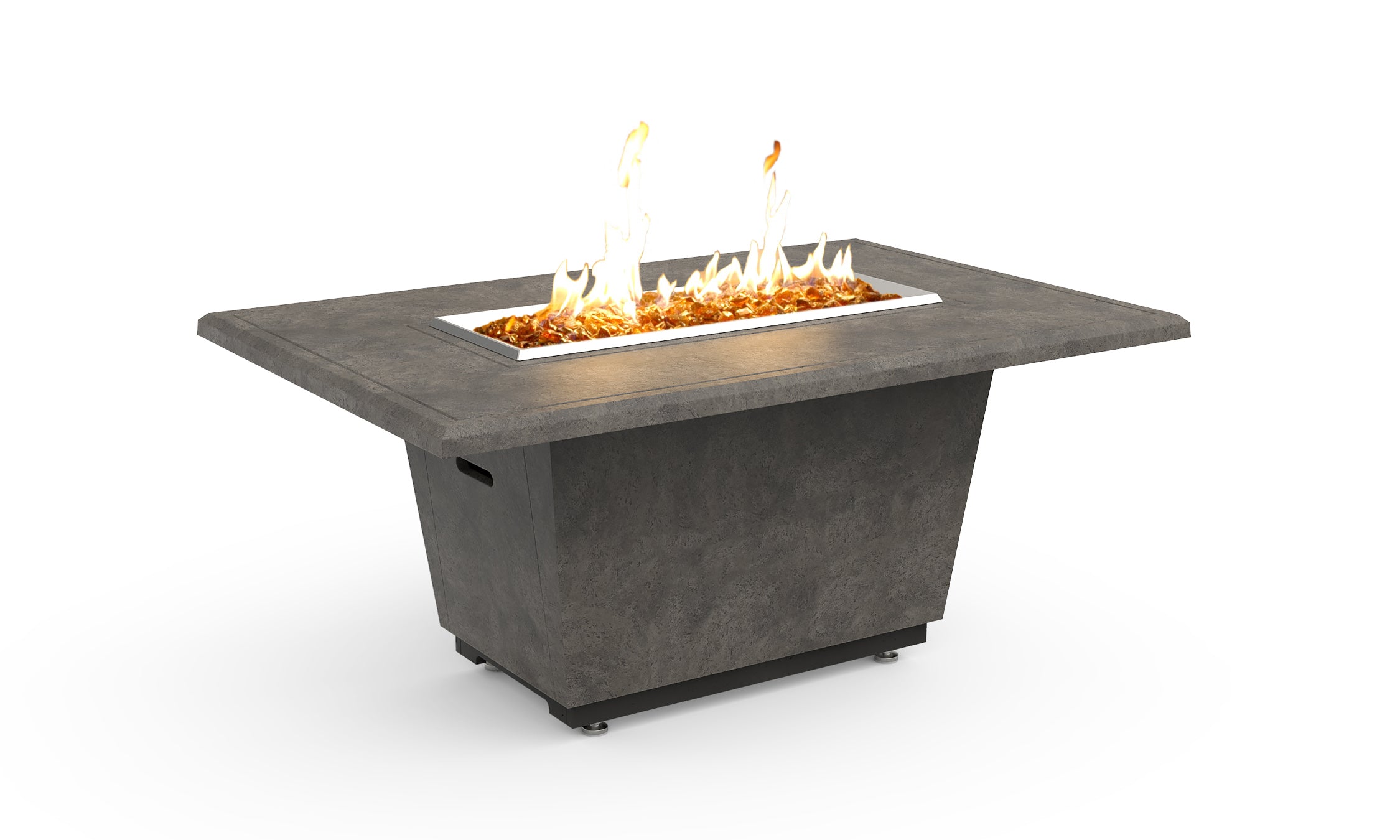 American Fyre Designs - Cosmopolitan 54-Inch Rectangle GFRC Chat Height Fire Table