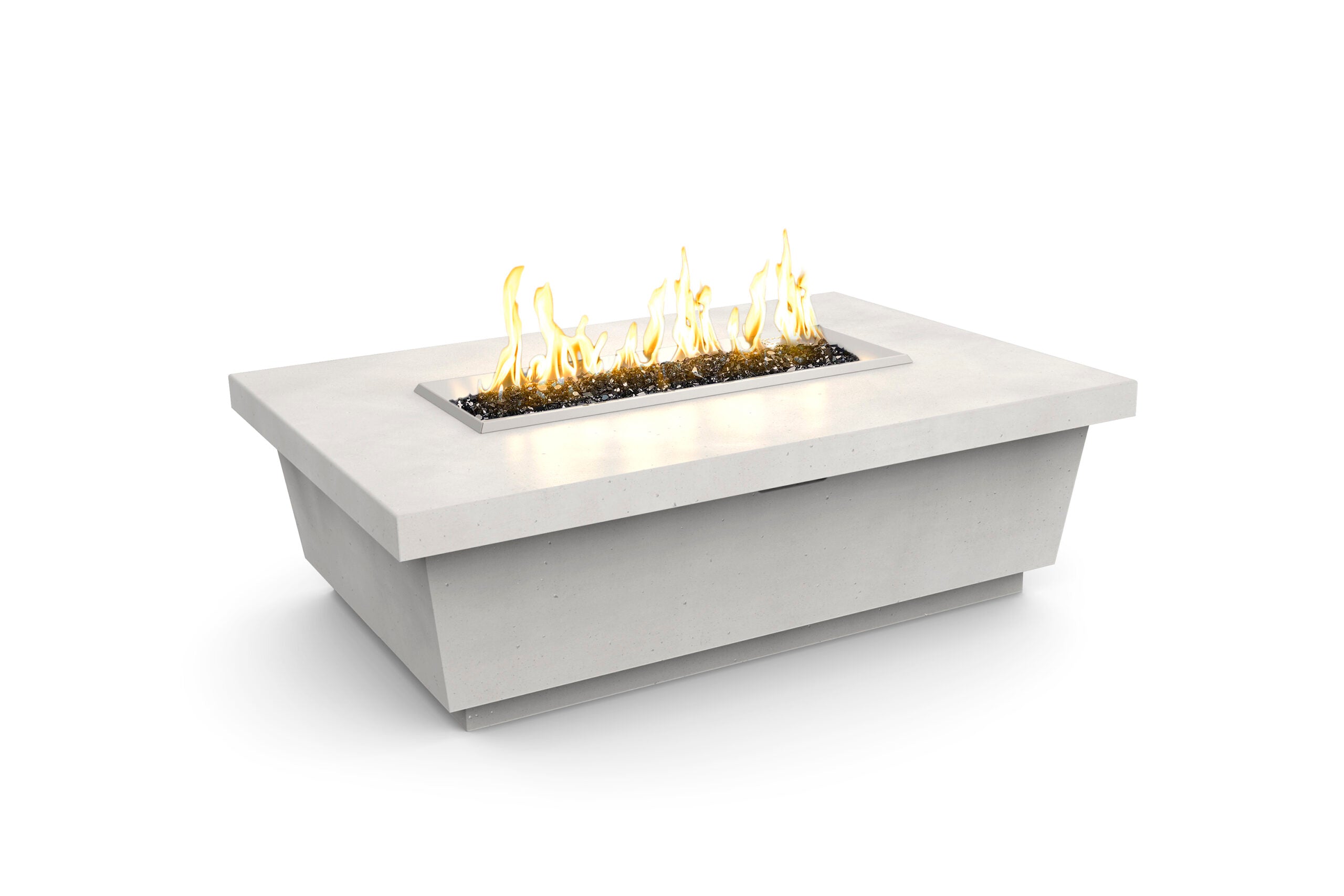 American Fyre Designs - Contempo 52-Inch Rectangle GFRC Chat Height Fire Table