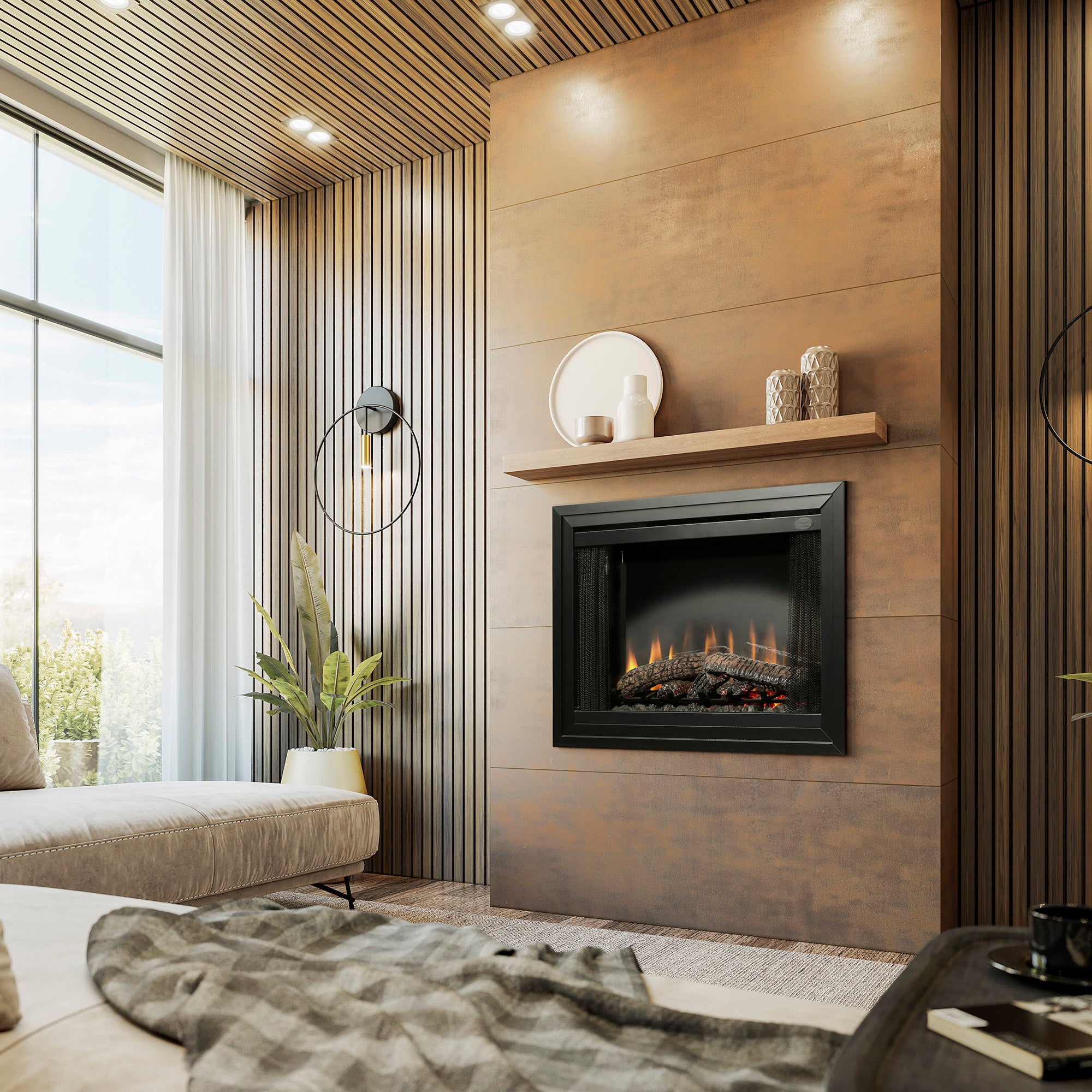 Dimplex - 39" BF Standard Deluxe Built-in Electric Firebox