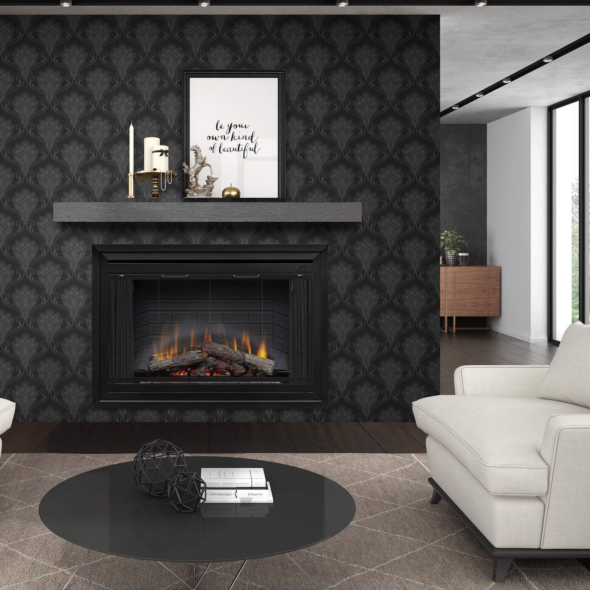 Dimplex - 45" BF Deluxe Built-in Electric Firebox