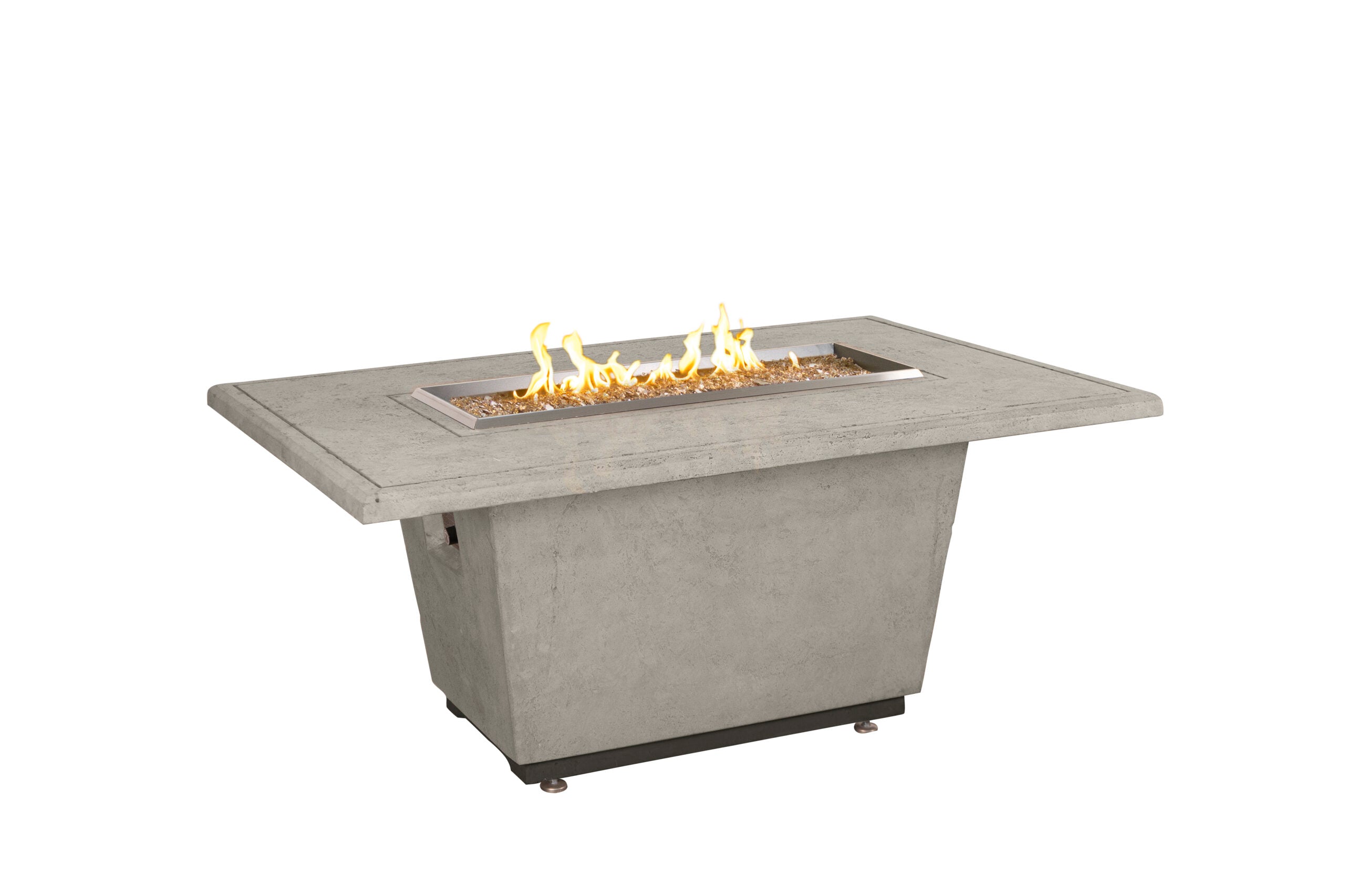 American Fyre Designs - Cosmopolitan 54-Inch Rectangle GFRC Chat Height Fire Table