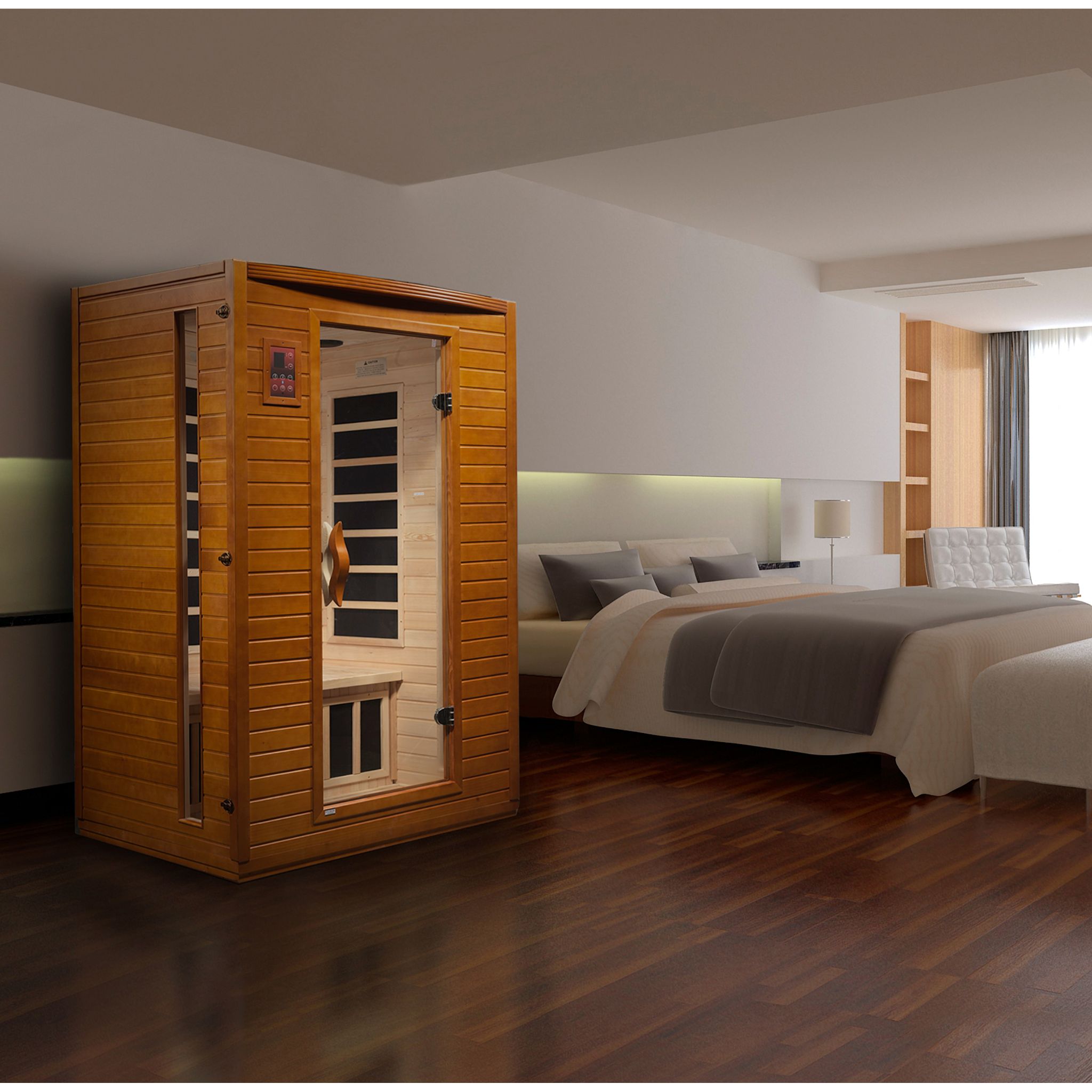 Dynamic Versailles 2-Person Low EMF FAR Infrared Sauna – Canadian Hemlock