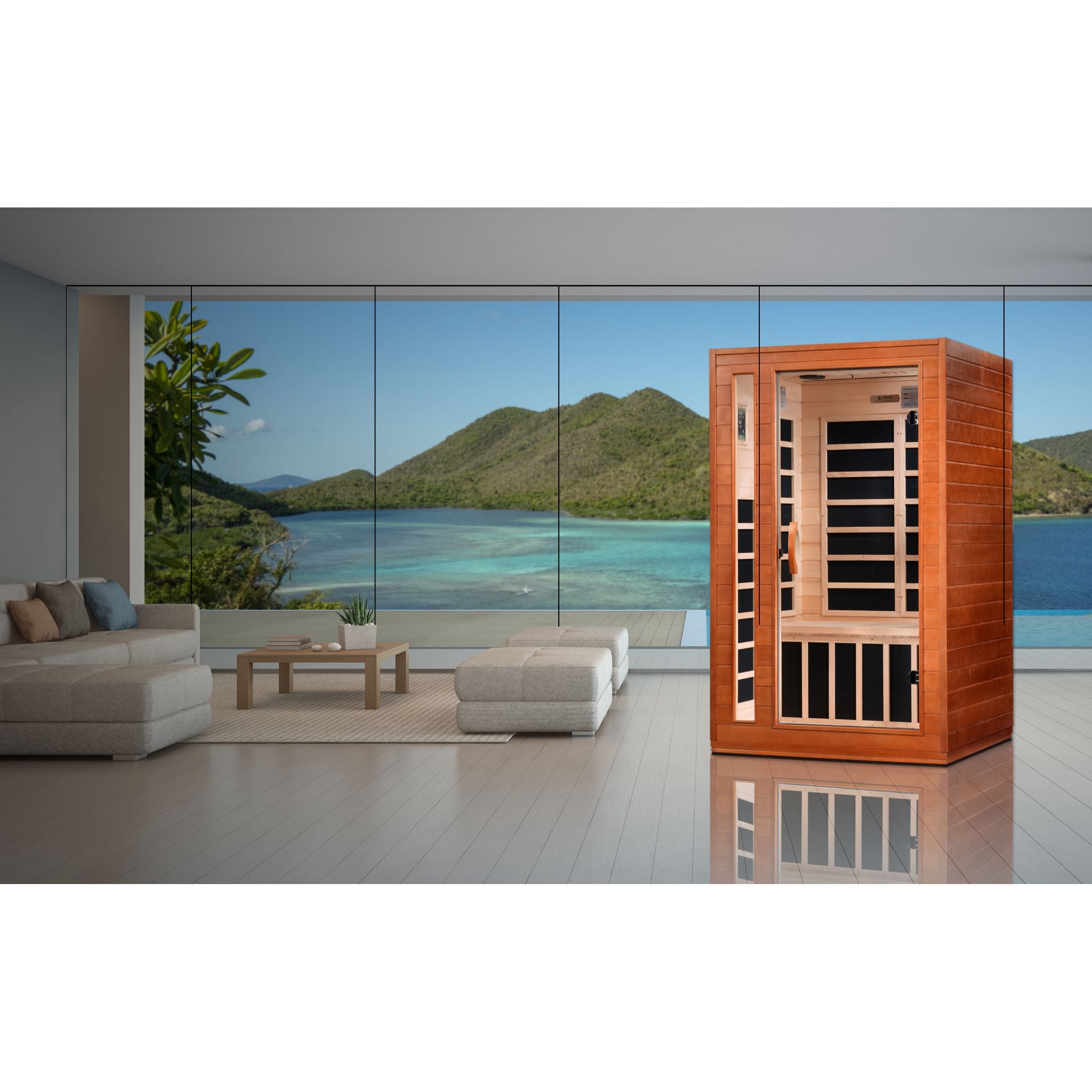 Dynamic Cordoba Elite 2 Person Ultra Low EMF FAR Infrared Sauna – Canadian Hemlock