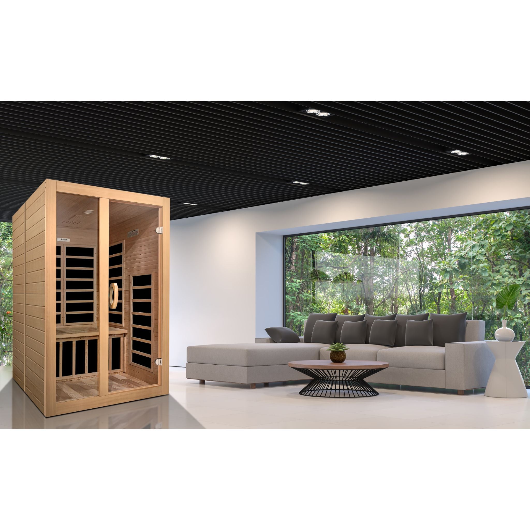 Dynamic Santiago 2 Person Low EMF FAR Infrared Sauna – Canadian Hemlock