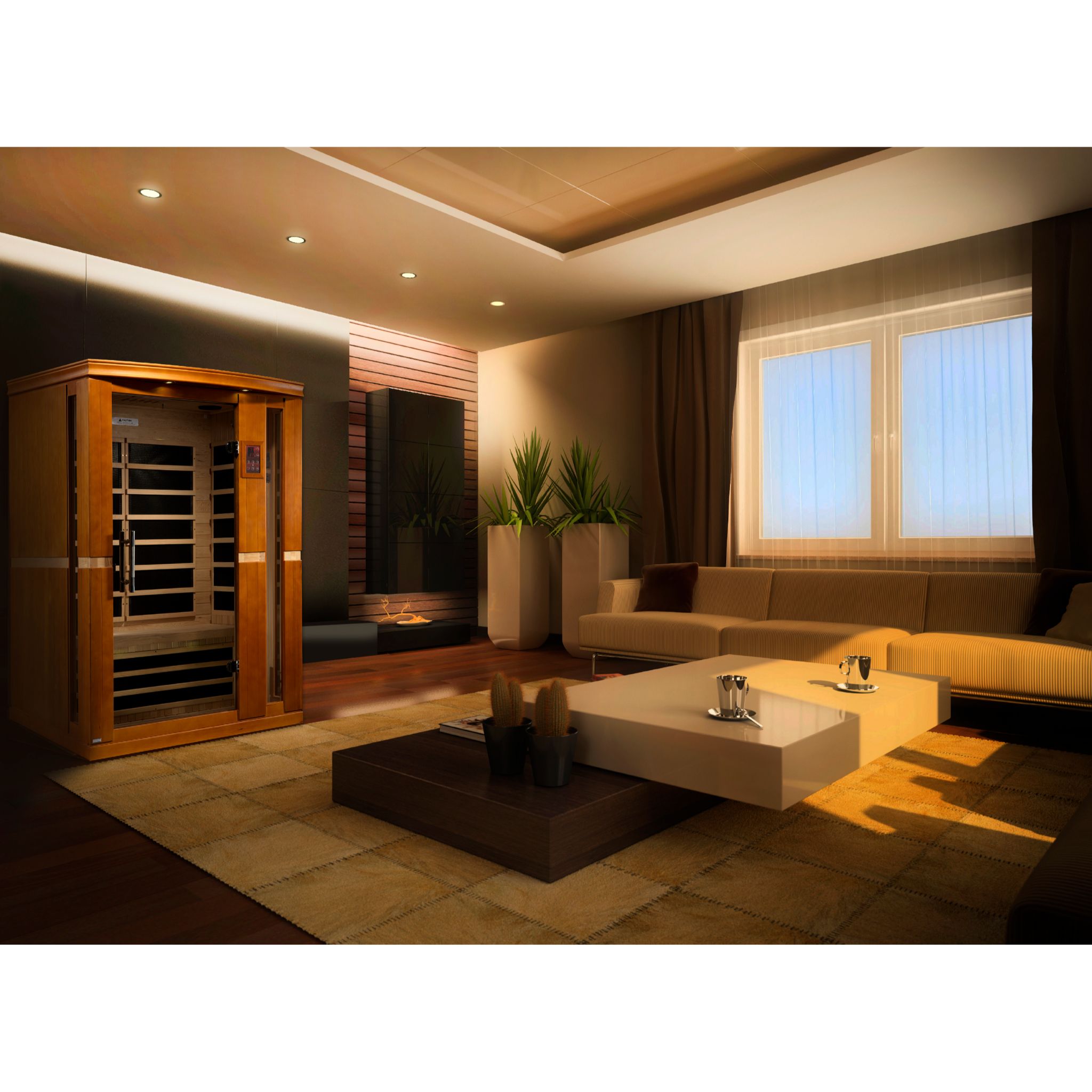 Dynamic Vittoria 2 Person Low EMF FAR Infrared Sauna – Canadian Hemlock