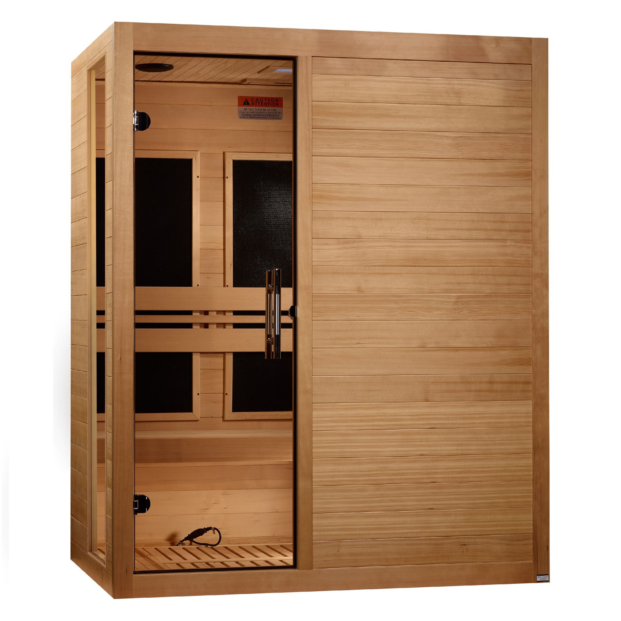 Dynamic Toscana Elite 3 Person Ultra Low EMF FAR Infrared Sauna – Canadian Hemlock