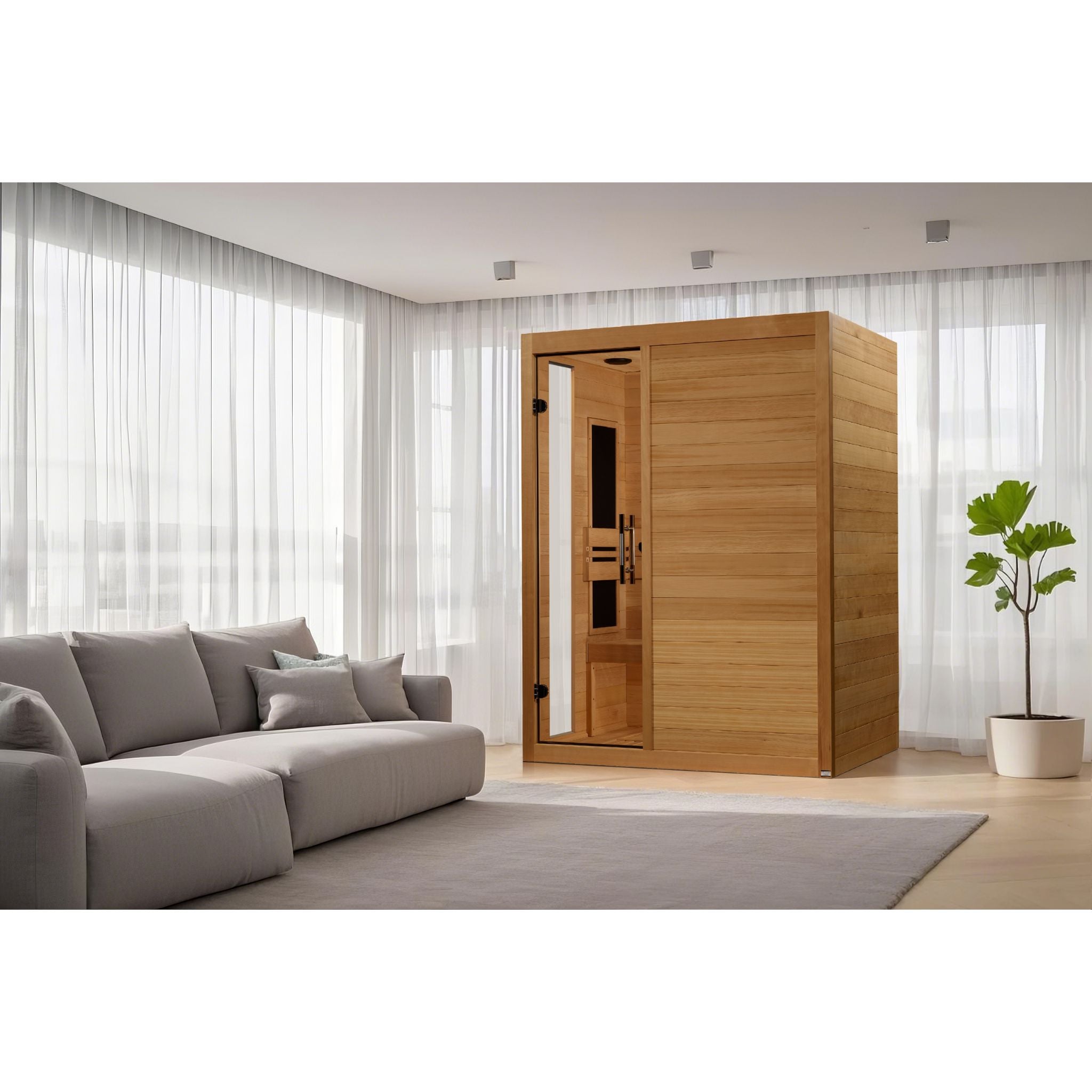 Dynamic Toscana Elite 3 Person Ultra Low EMF FAR Infrared Sauna – Canadian Hemlock