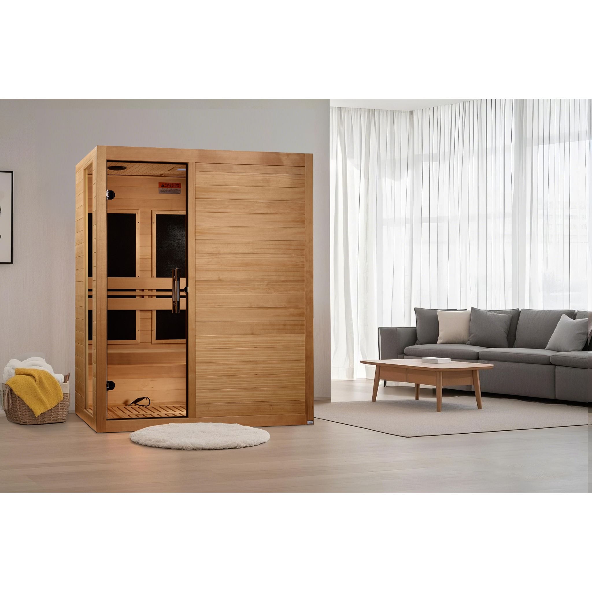 Dynamic Toscana 3 Person Low EMF FAR Infrared Sauna – Canadian Hemlock