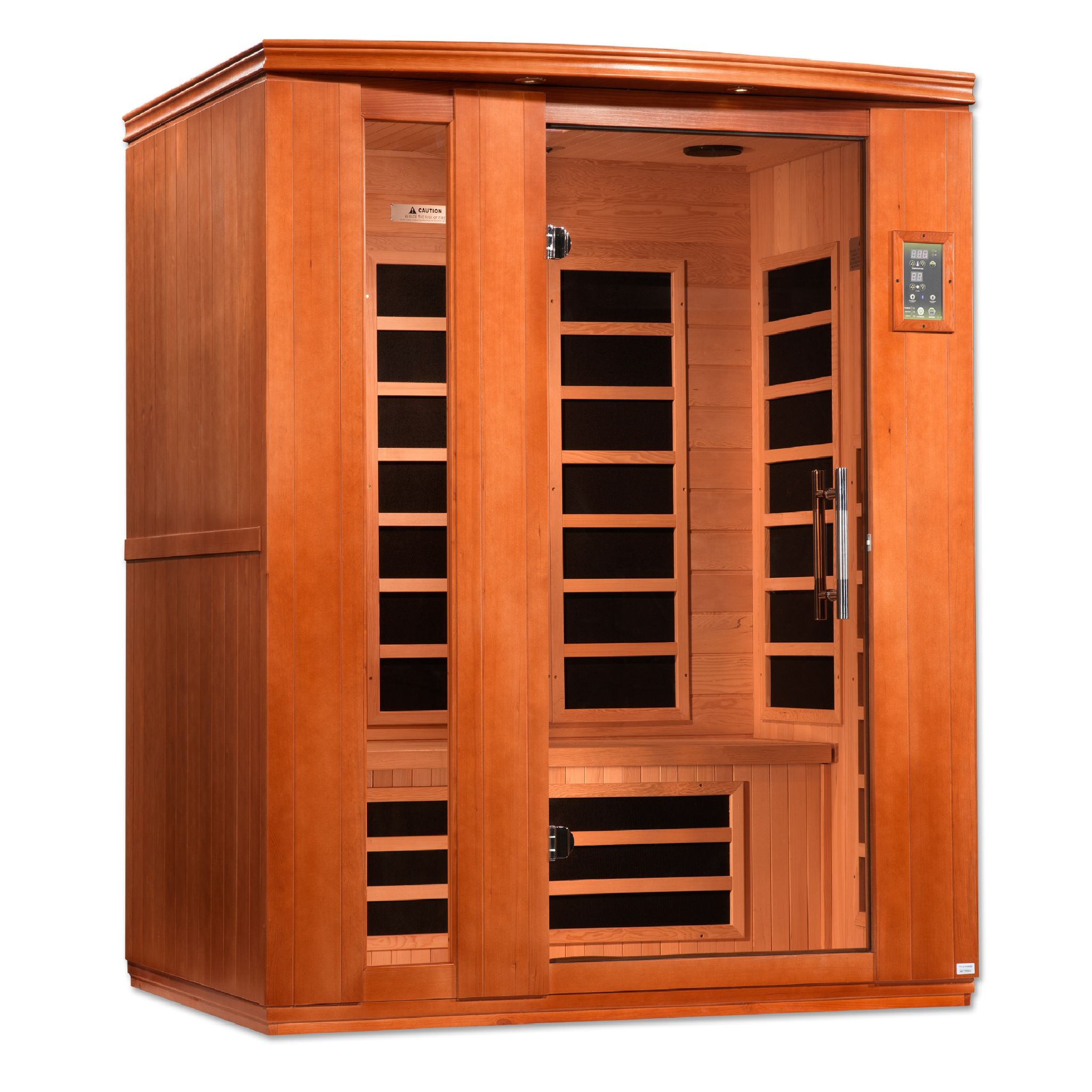 Dynamic Lugano Elite 3 Person Ultra Low EMF FAR Infrared Sauna – Canadian Hemlock