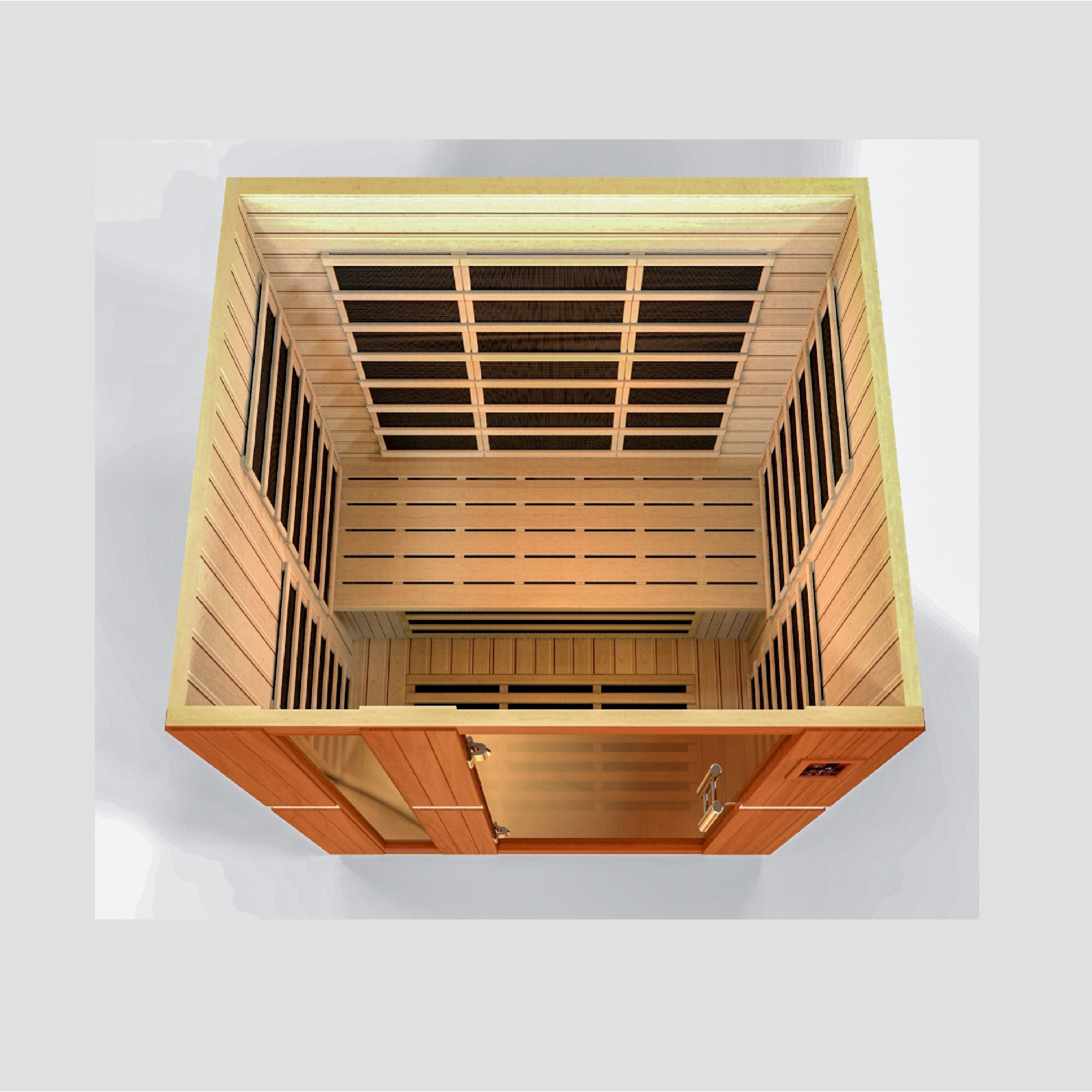 Dynamic Lugano Elite 3 Person Ultra Low EMF FAR Infrared Sauna – Canadian Hemlock