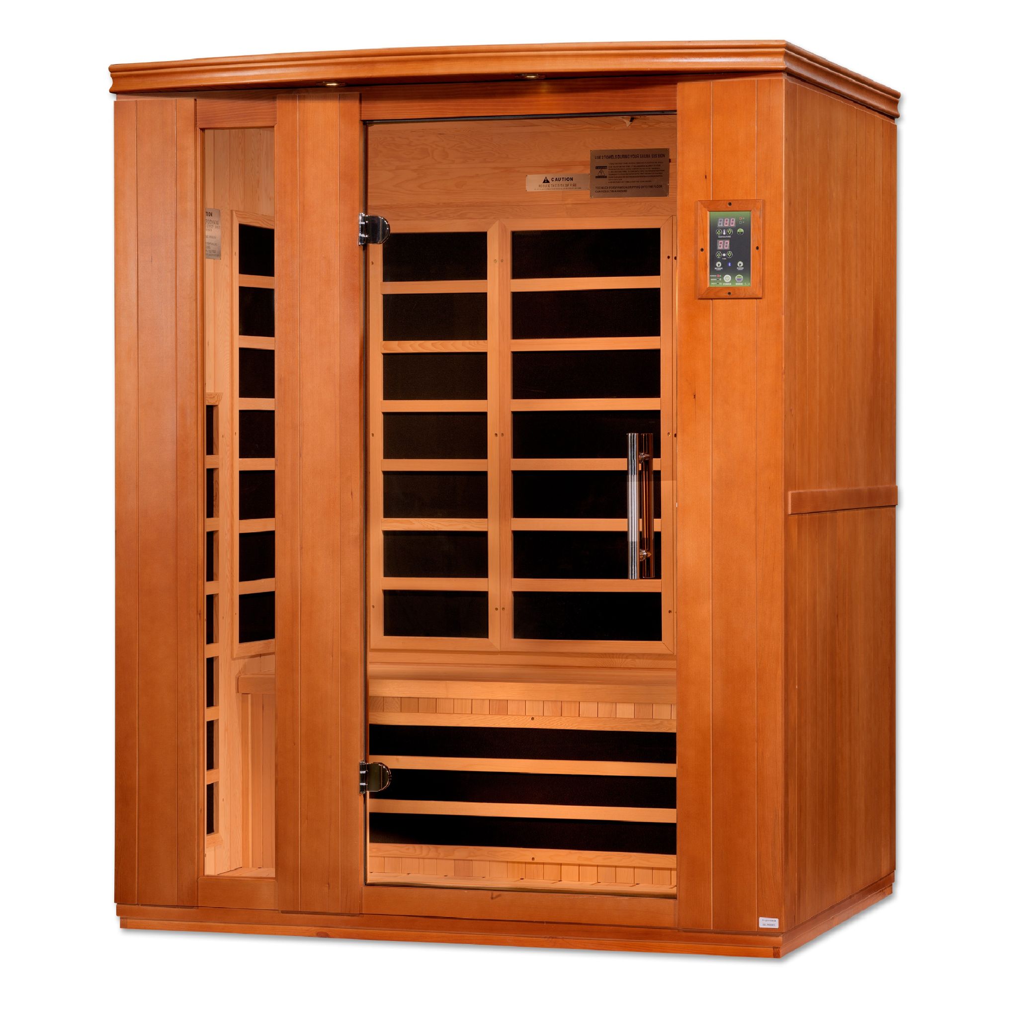 Dynamic Lugano Elite 3 Person Ultra Low EMF FAR Infrared Sauna – Canadian Hemlock