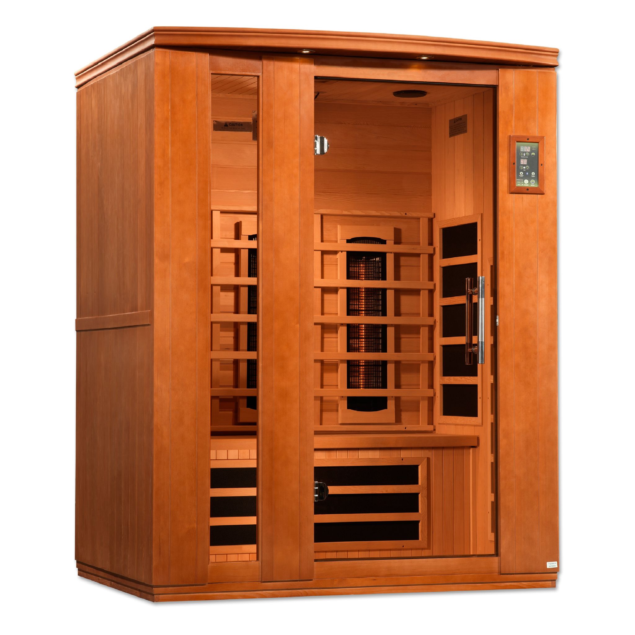 Dynamic Lugano 3 Person Full Spectrum Near Zero EMF FAR Infrared Sauna – Canadian Hemlock