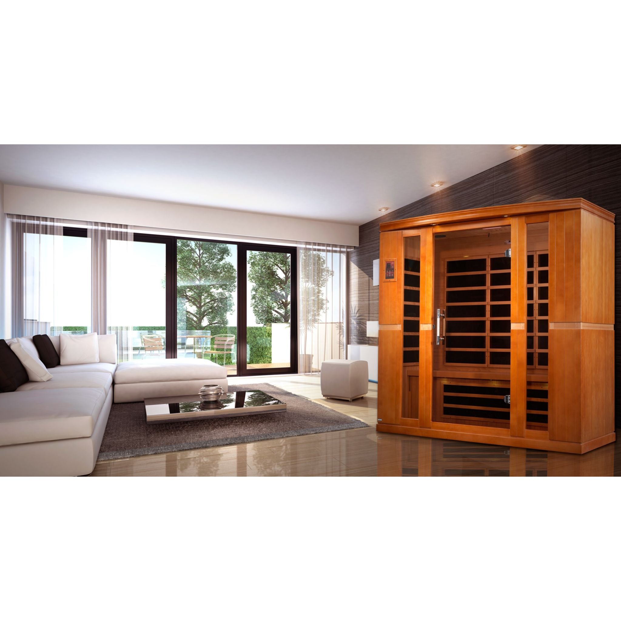 Dynamic Bergamo Elite 4 Person Ultra Low EMF FAR Infrared Sauna – Canadian Hemlock