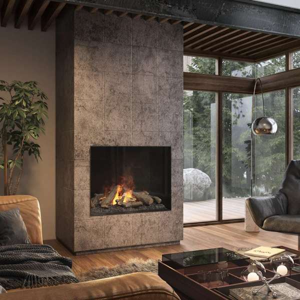 Dimplex - Faber Optimyst e-MatriX 35" Front-Facing One-Sided Built-in Water Vapor Electric Fireplace