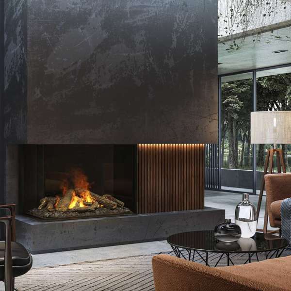 Dimplex - Faber Optimyst e-MatriX 37" Left-Facing Two-Sided Built-in Water Vapor Electric Fireplace