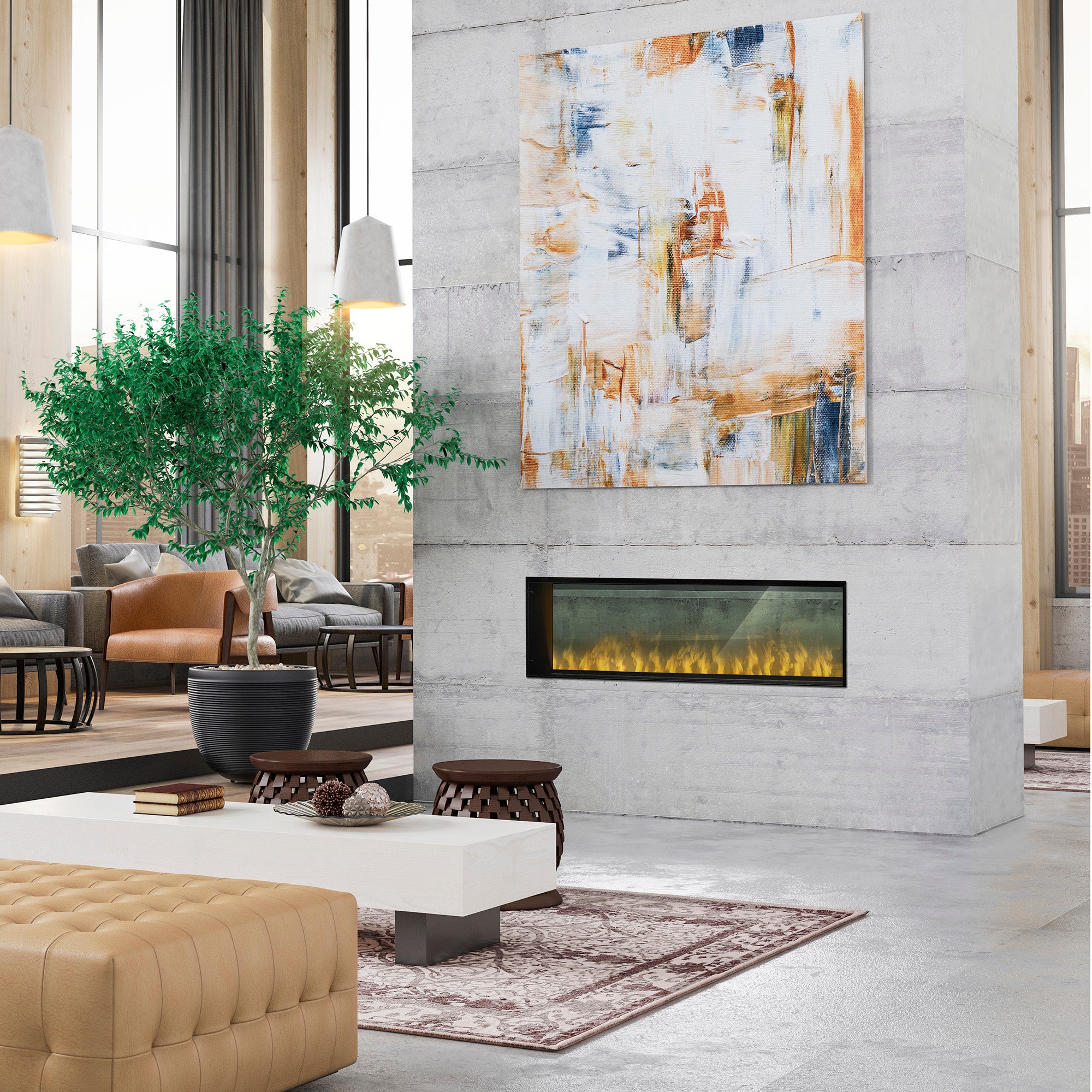 Dimplex - Optimyst Pro Box 1500 60" Built-in Water Vapor Electric Firebox