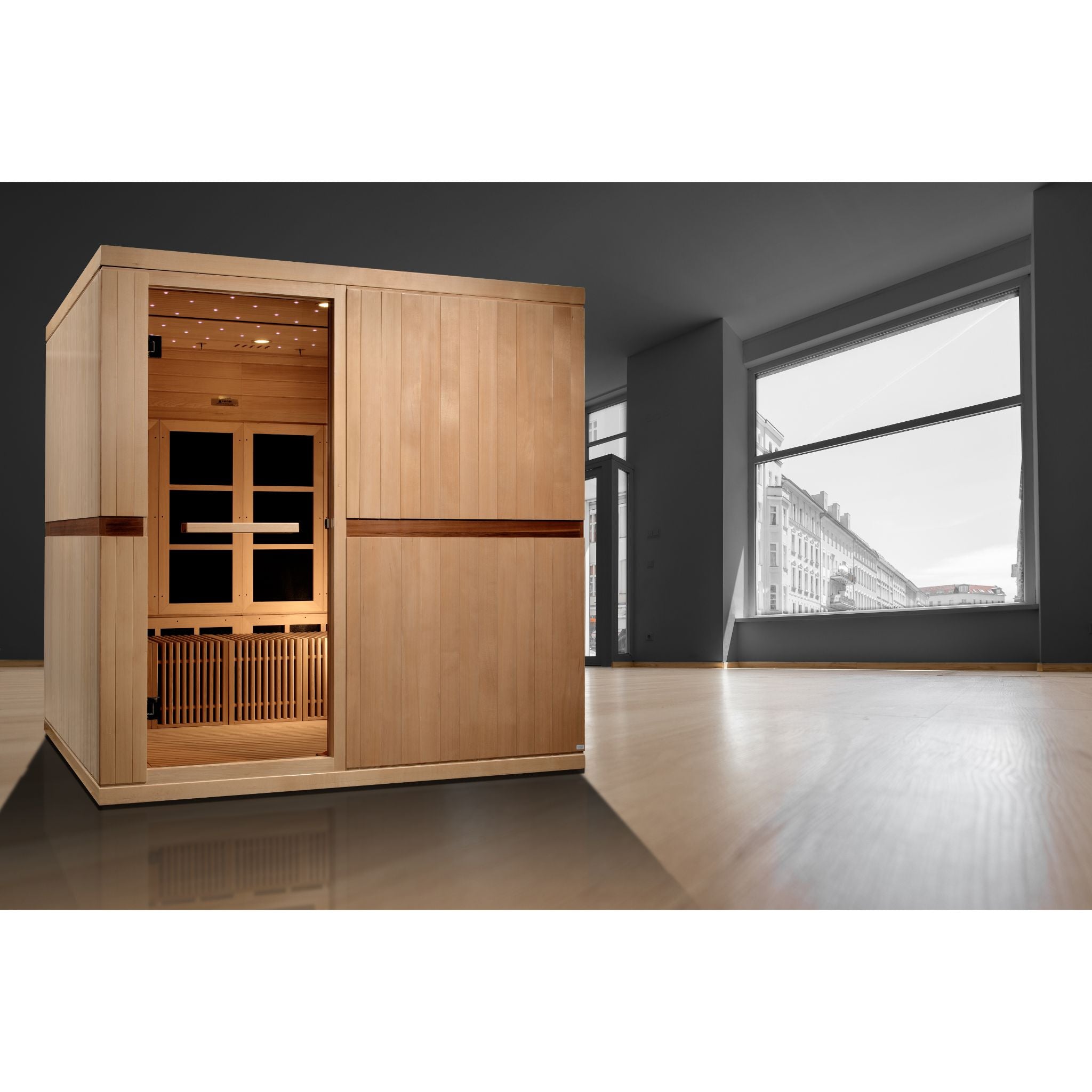 Golden Designs Catalonia 8-Person Near Zero EMF FAR Infrared Sauna (Canadian Hemlock)