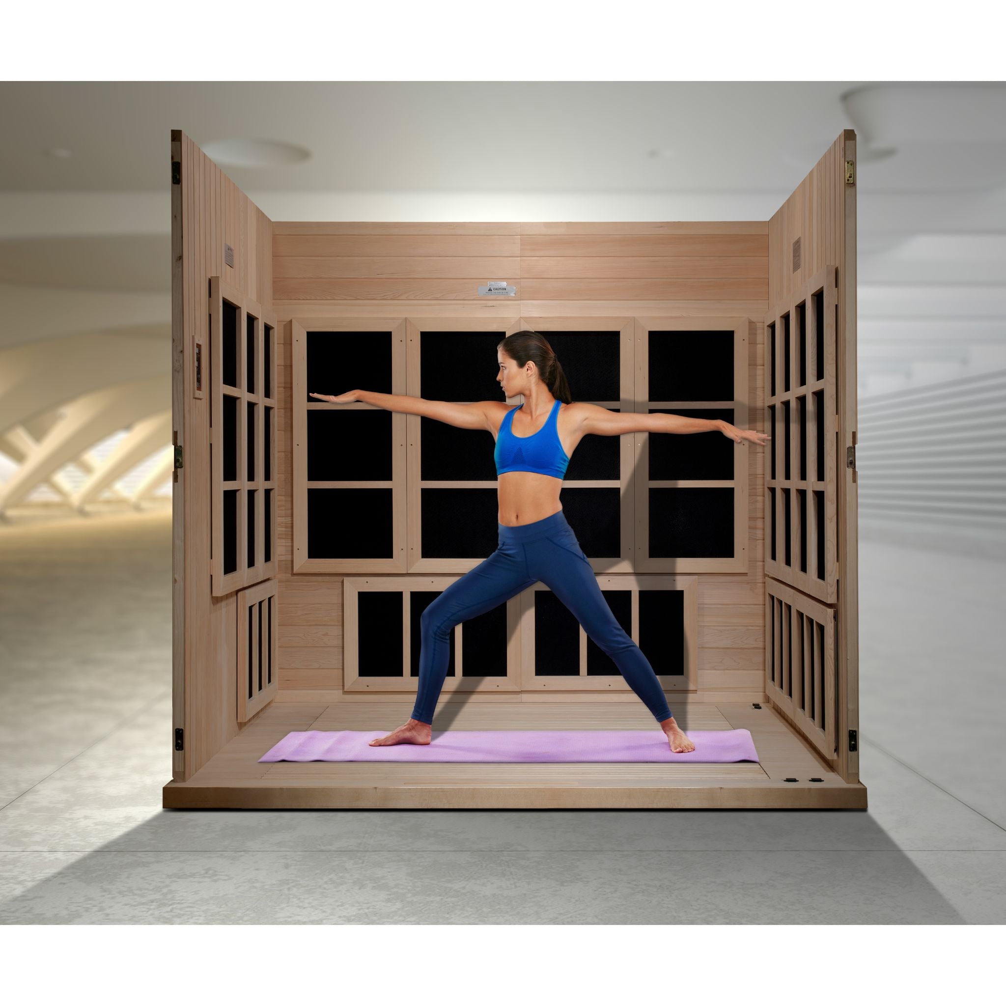 Golden Designs Catalonia 8-Person Near Zero EMF FAR Infrared Sauna (Canadian Hemlock)