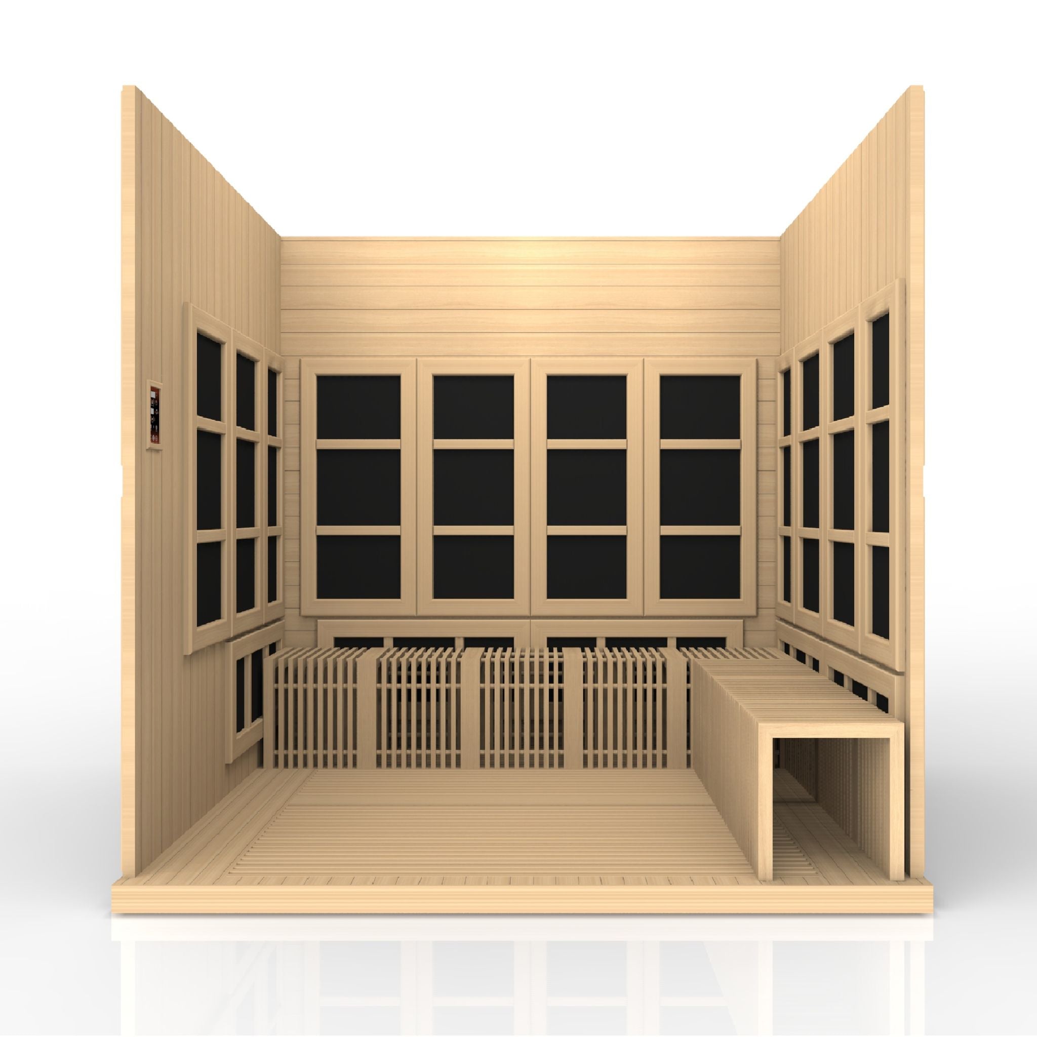 Golden Designs Catalonia 8-Person Near Zero EMF FAR Infrared Sauna (Canadian Hemlock)