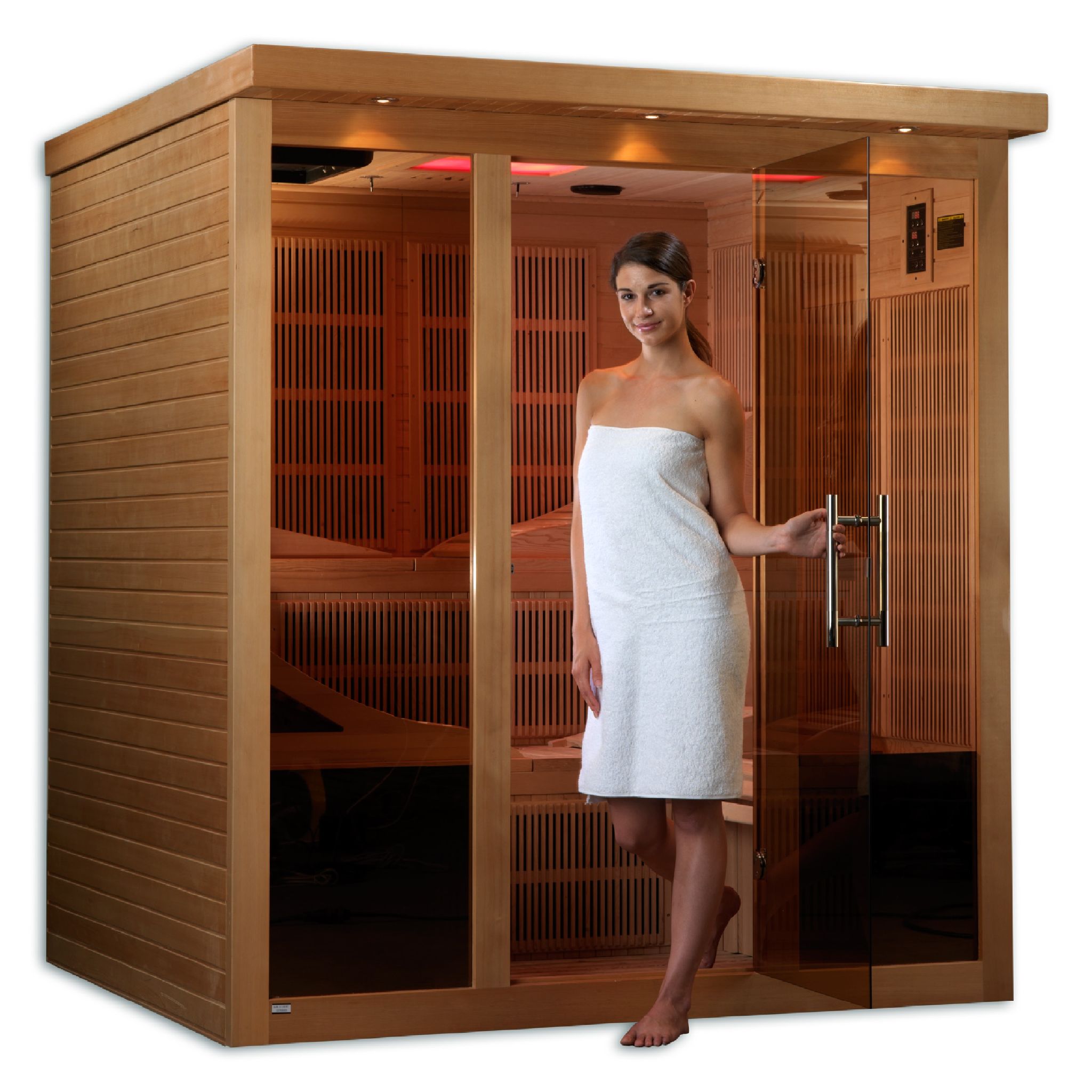 Golden Designs Monaco 6-Person Near Zero EMF FAR Infrared Sauna (Canadian Hemlock)