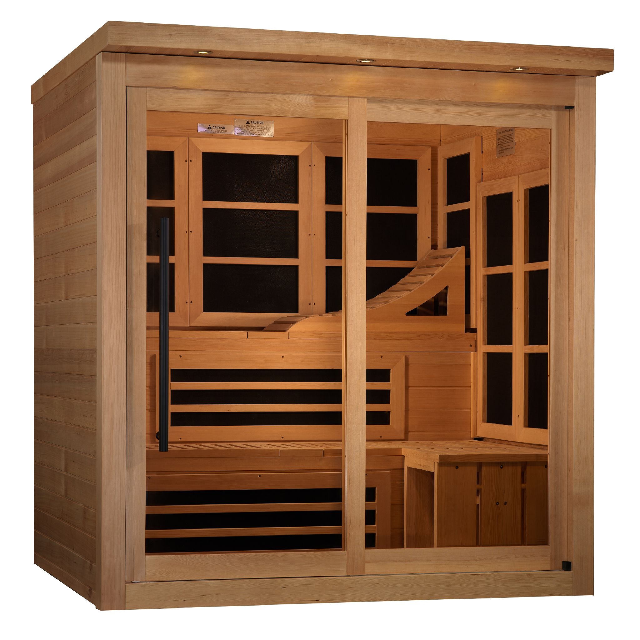 Golden Designs Monaco Limited Edition 6-Person Near Zero EMF FAR Infrared Sauna (Canadian Hemlock)
