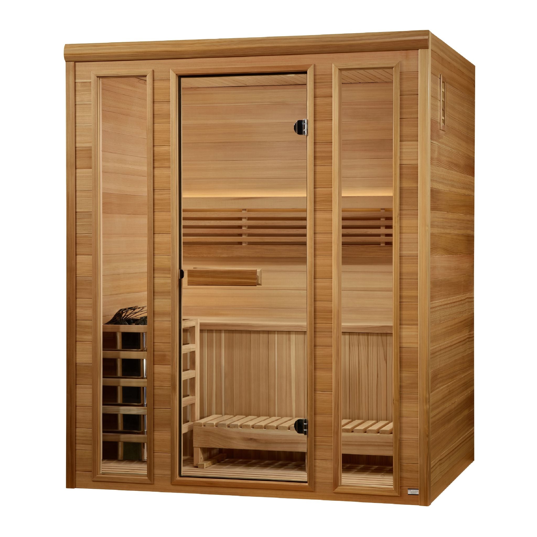 Golden Designs 2025 "Andermatt Edition" 2–3 Person Traditional Steam Sauna (Pacific Premium Clear Cedar)