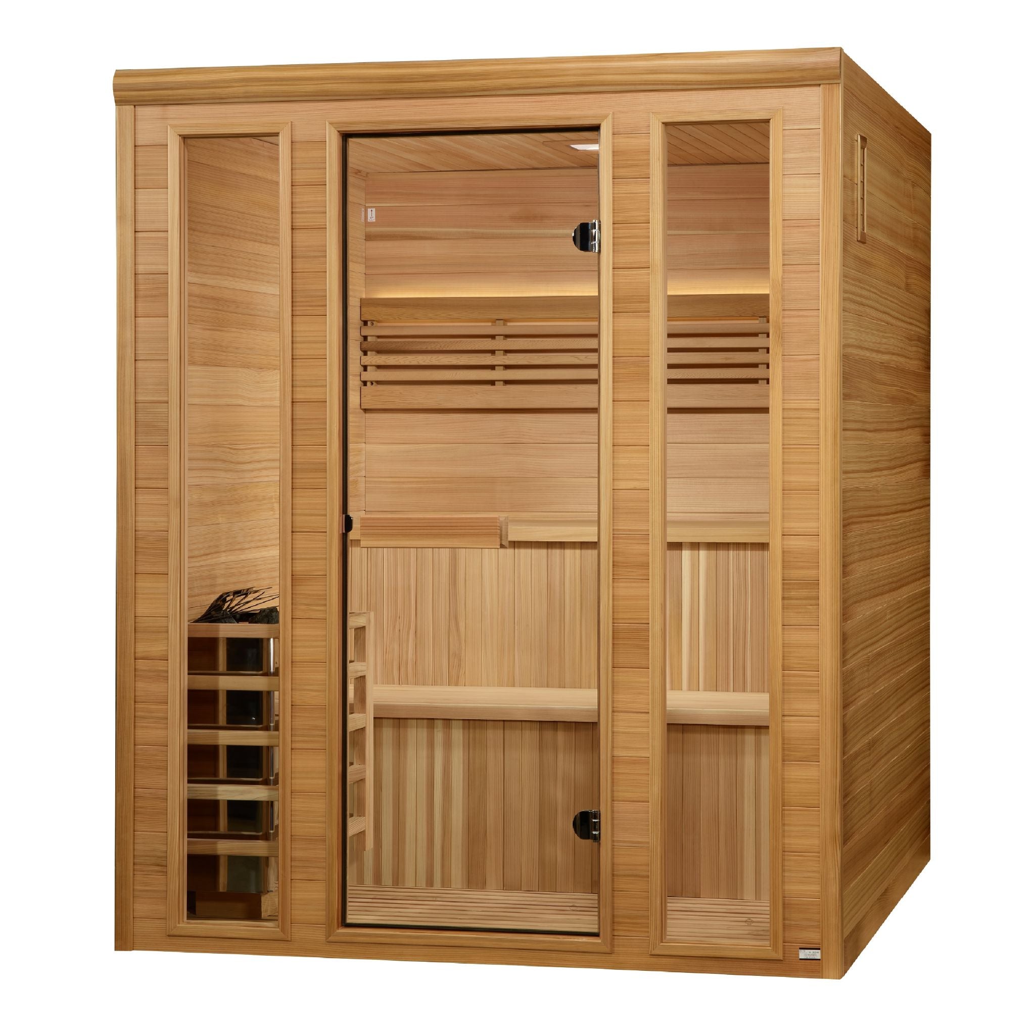 Golden Designs 2025 "Engelberg Edition" 4–6 Person Traditional Steam Sauna (Pacific Cedar)
