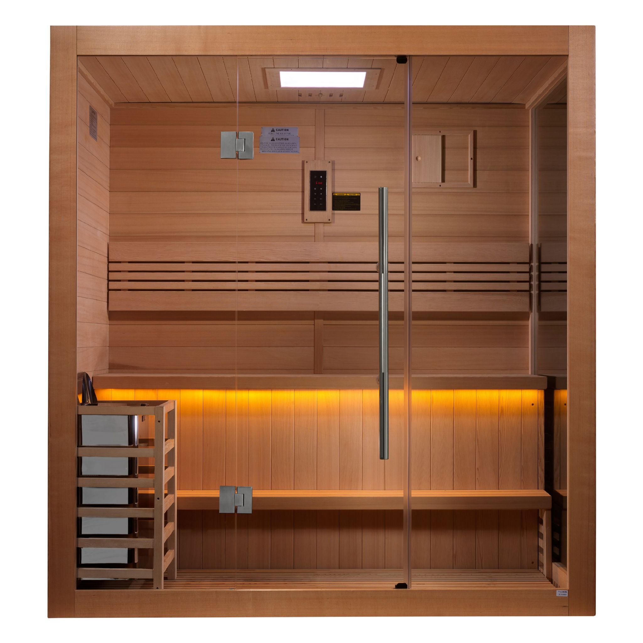 Golden Designs “Forssa Edition” 3-Person Indoor Traditional Sauna – Canadian Red Cedar Interior