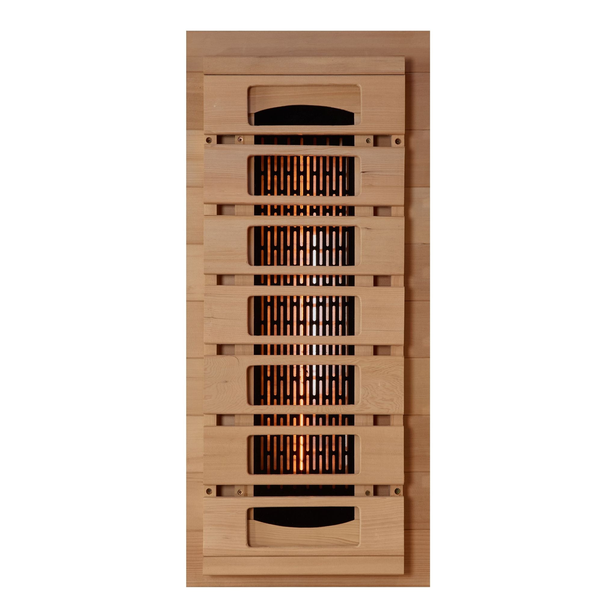 Golden Designs 3-Person Full Spectrum Near Zero EMF Sauna with Himalayan Salt Bar – Canadian Hemlock