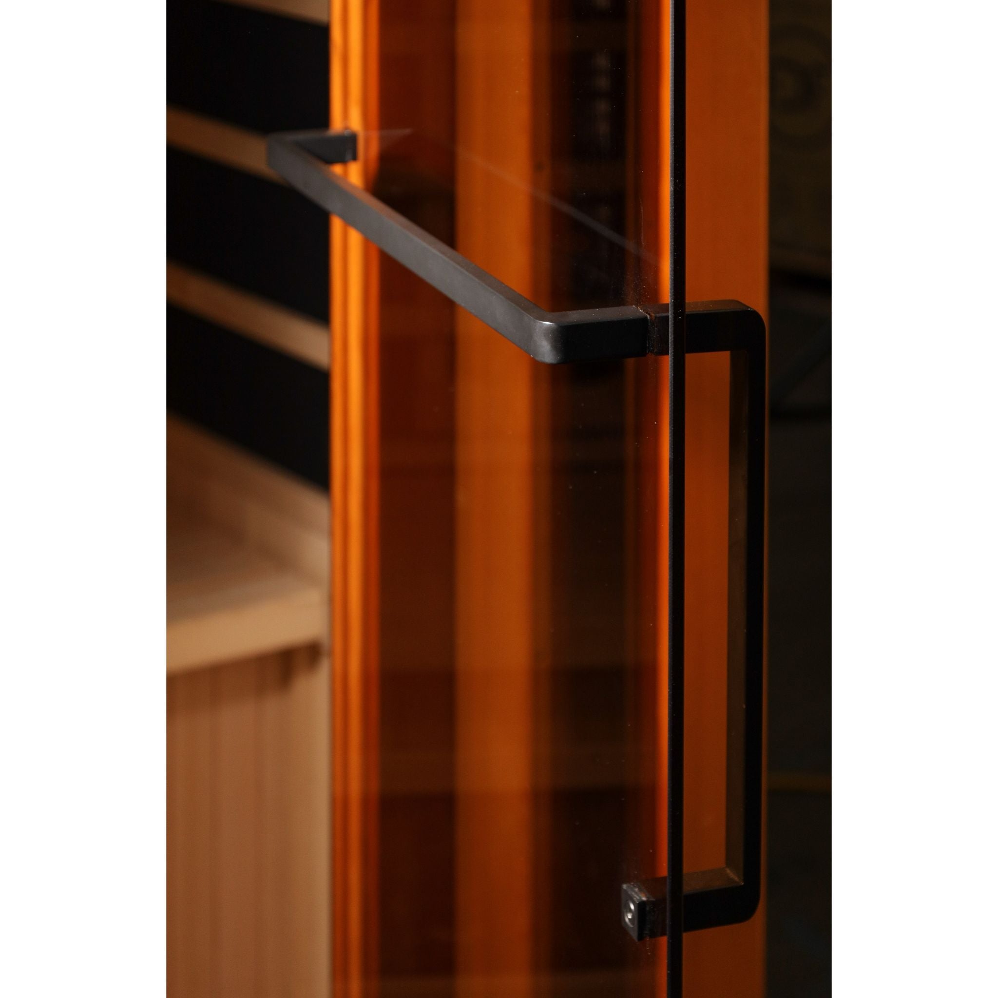 Golden Designs 3-Person Corner Full Spectrum Near Zero EMF Sauna with Himalayan Salt Bar – Canadian Hemlock
