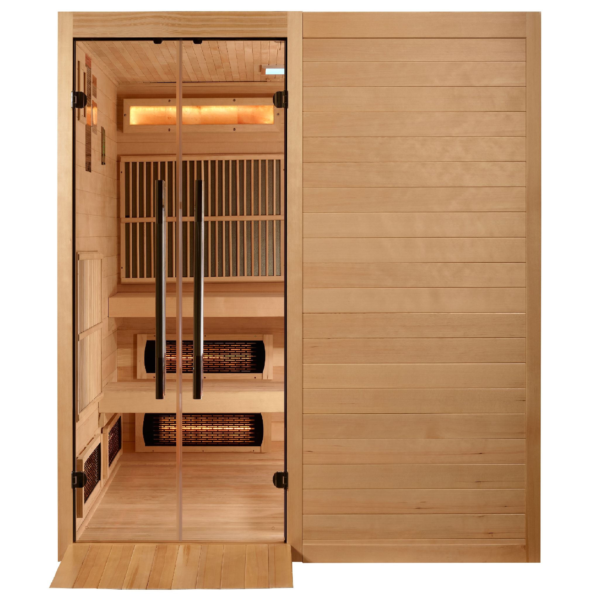 Golden Designs 2025 Toledo 6-Person Hybrid Sauna – Full Spectrum & Harvia Stove (Canadian Hemlock)