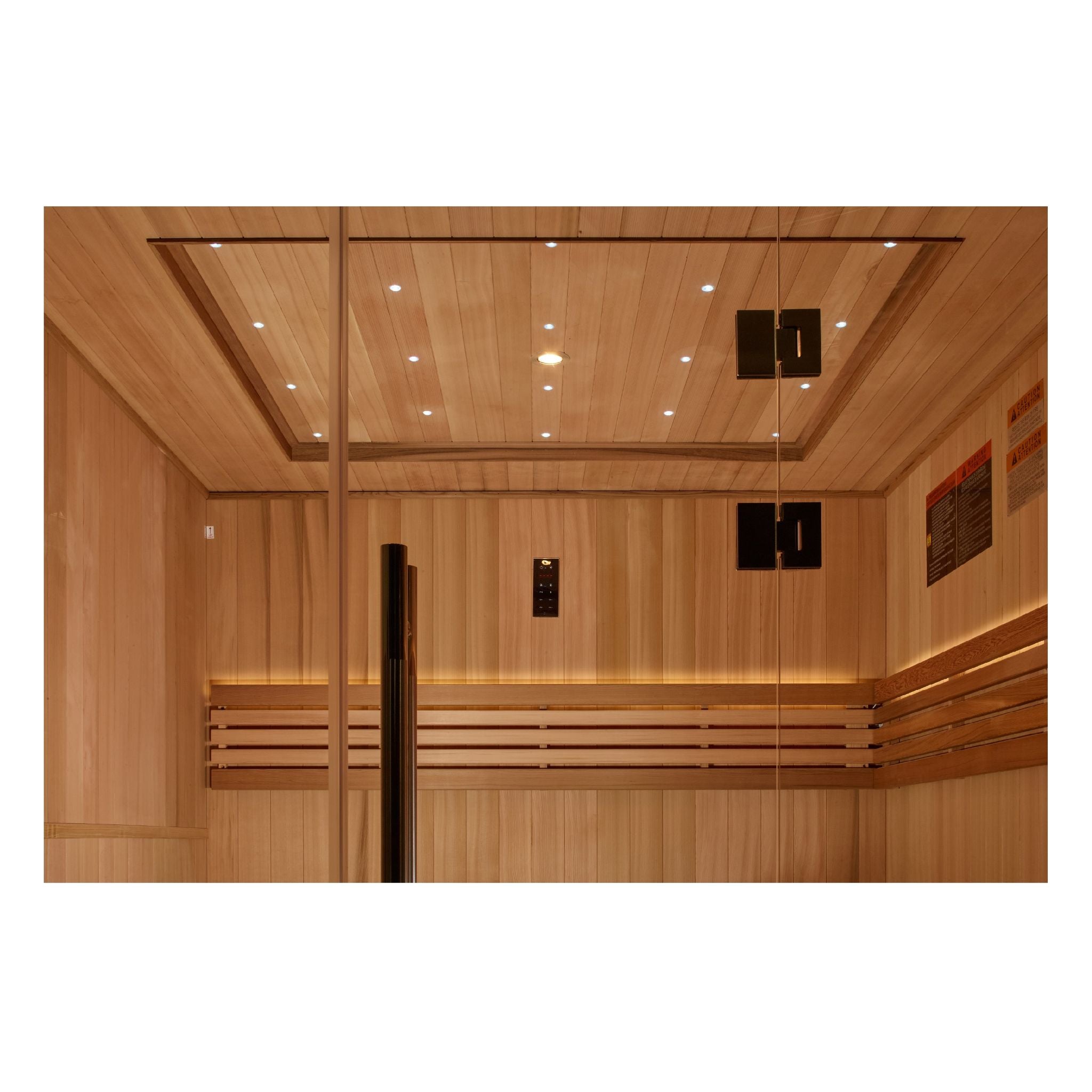 Golden Designs 2025 Updated "Osla Edition" 6-Person Traditional Sauna (Red Cedar Interior, Pacific Cedar Exterior)