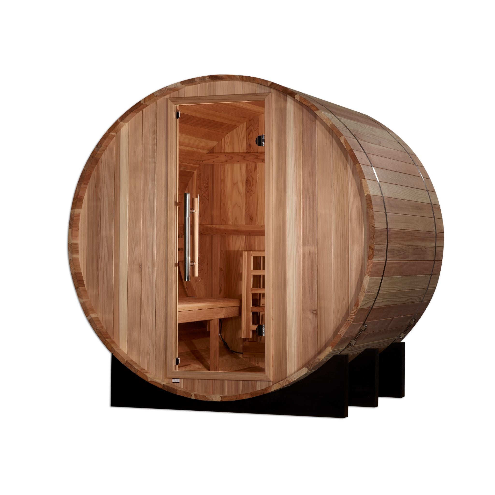 Golden Designs "St. Moritz" 2-Person Barrel Traditional Sauna – Pacific Cedar