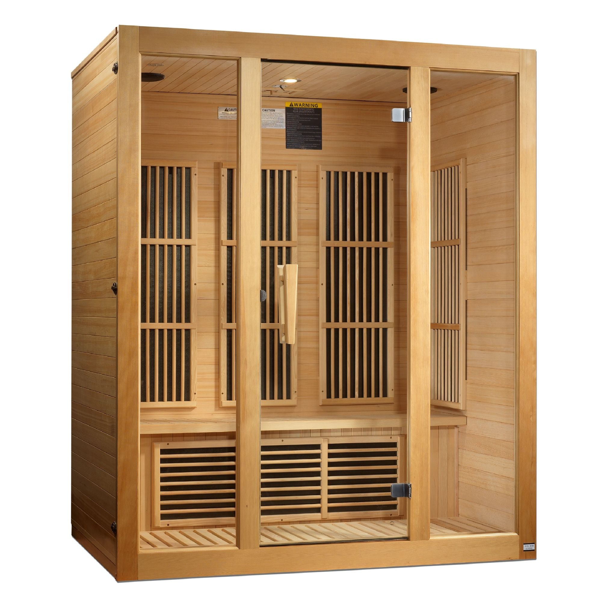Maxxus Bellevue 3-Person Low EMF FAR Infrared Sauna – Canadian Hemlock