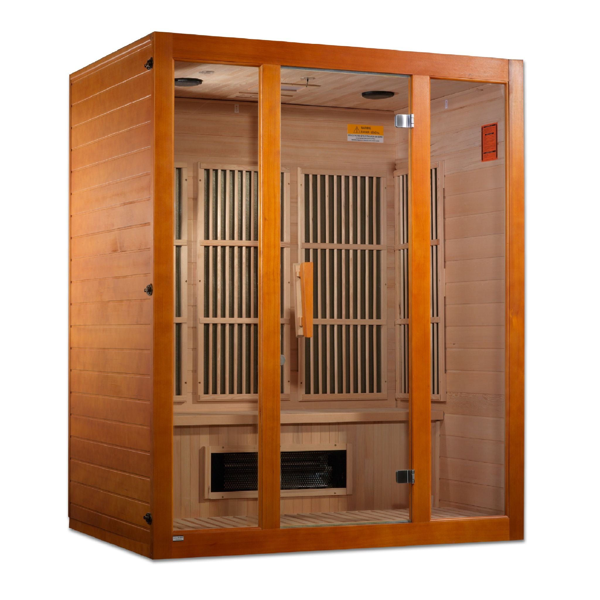 Maxxus 3 Person Low EMF FAR Infrared Sauna – Canadian Hemlock