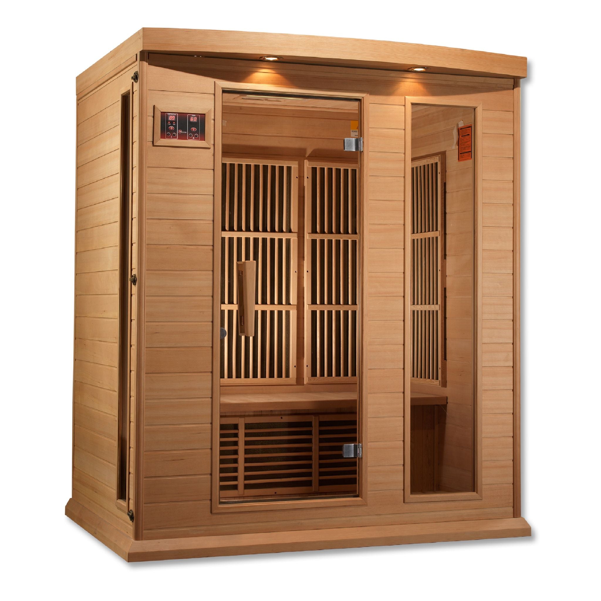 Maxxus 3-Person Low EMF FAR Infrared Sauna – Canadian Hemlock