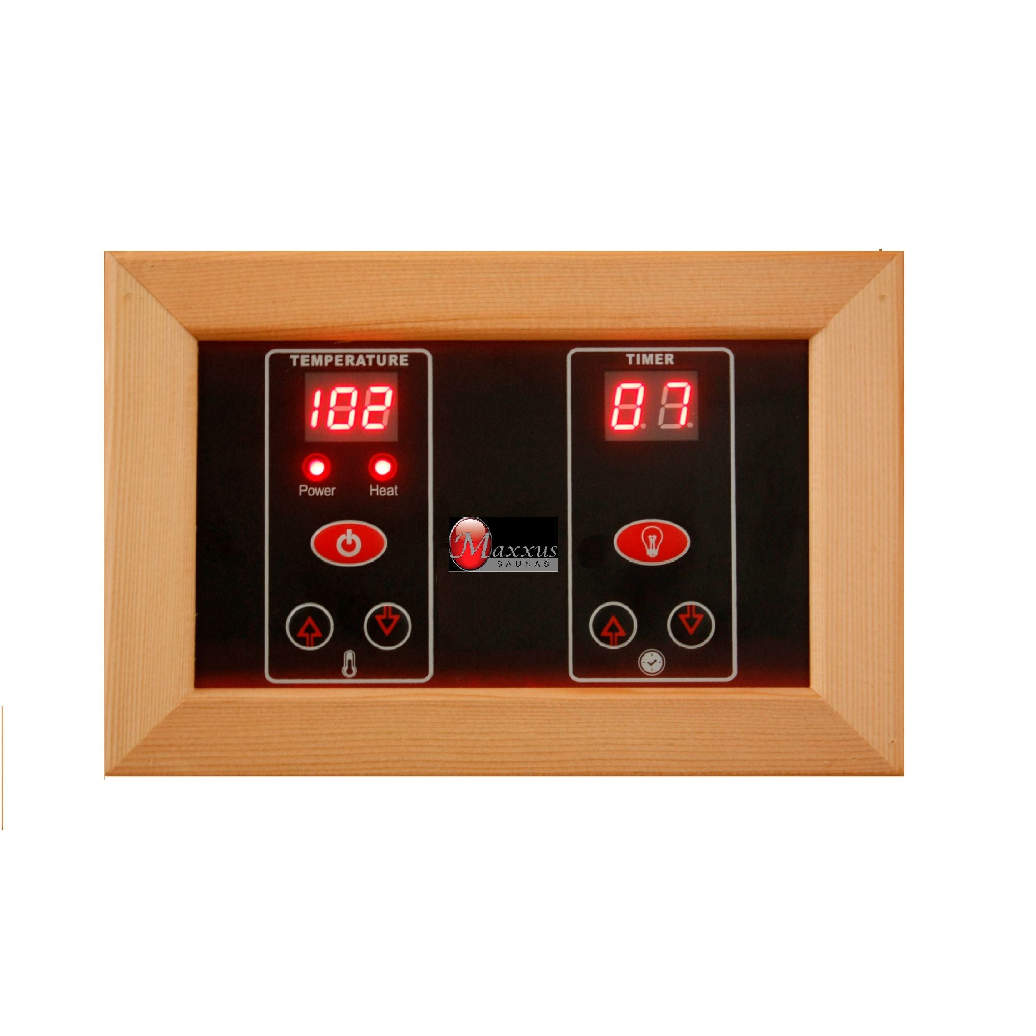 Maxxus 3-Person Corner Low EMF FAR Infrared Sauna – Canadian Hemlock