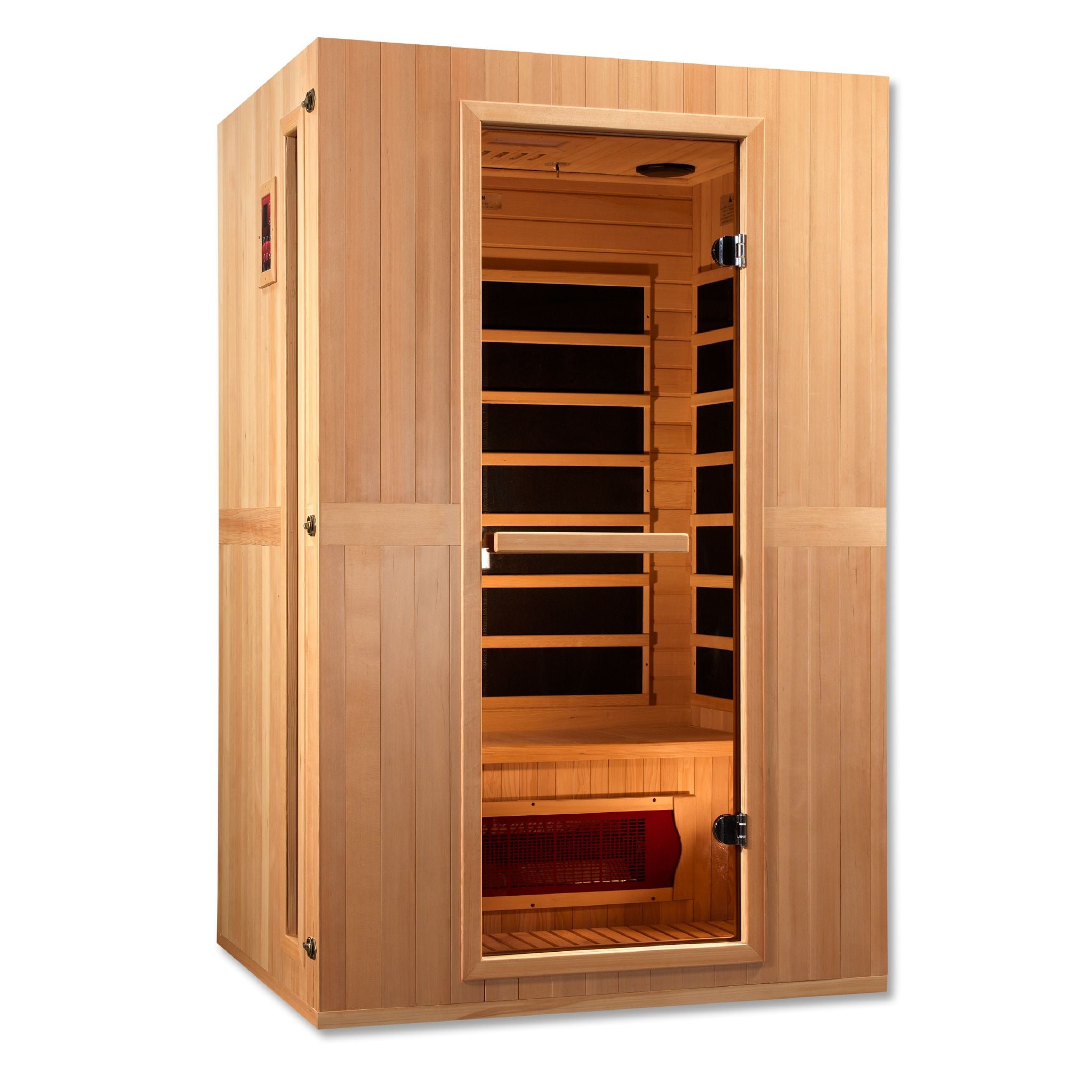 Maxxus 2 Person Low EMF FAR Infrared Sauna – Canadian Hemlock