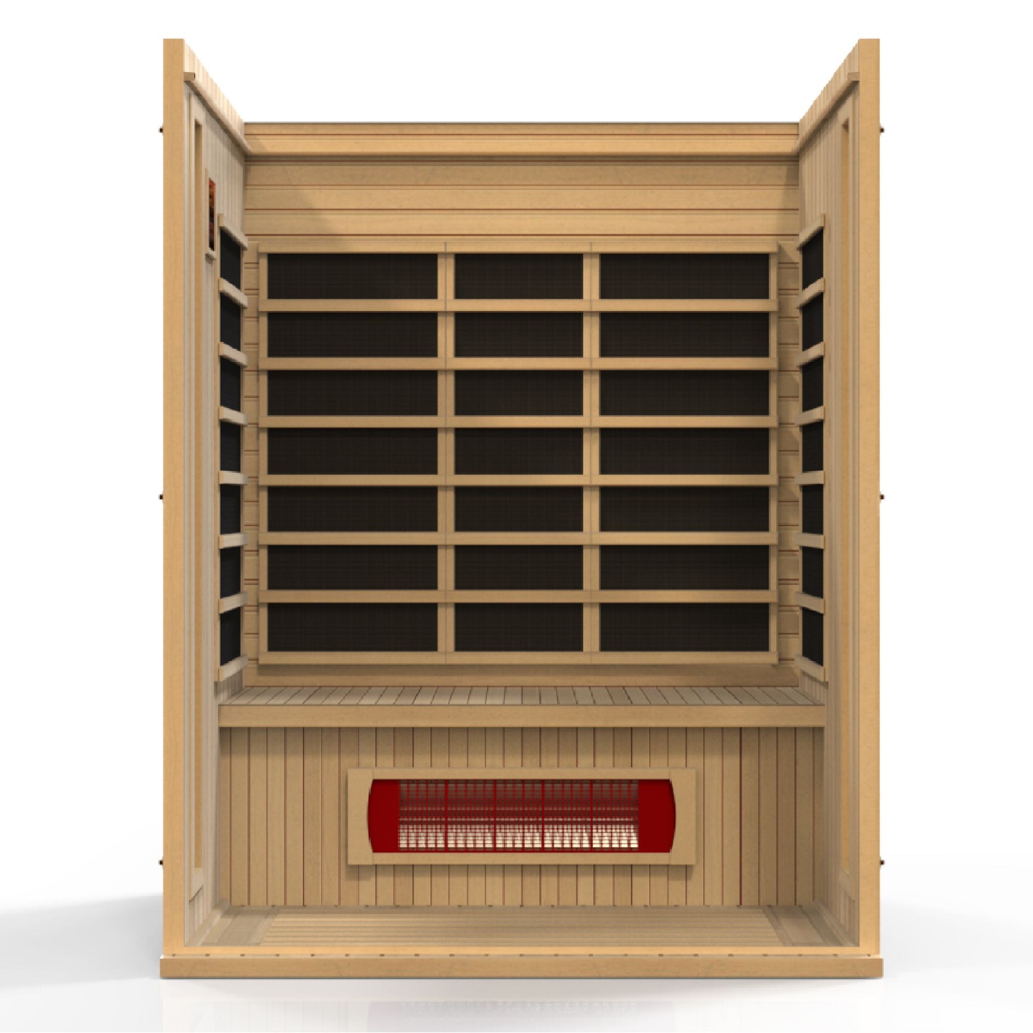 Maxxus 3 Person Low EMF FAR Infrared Sauna – Canadian Hemlock