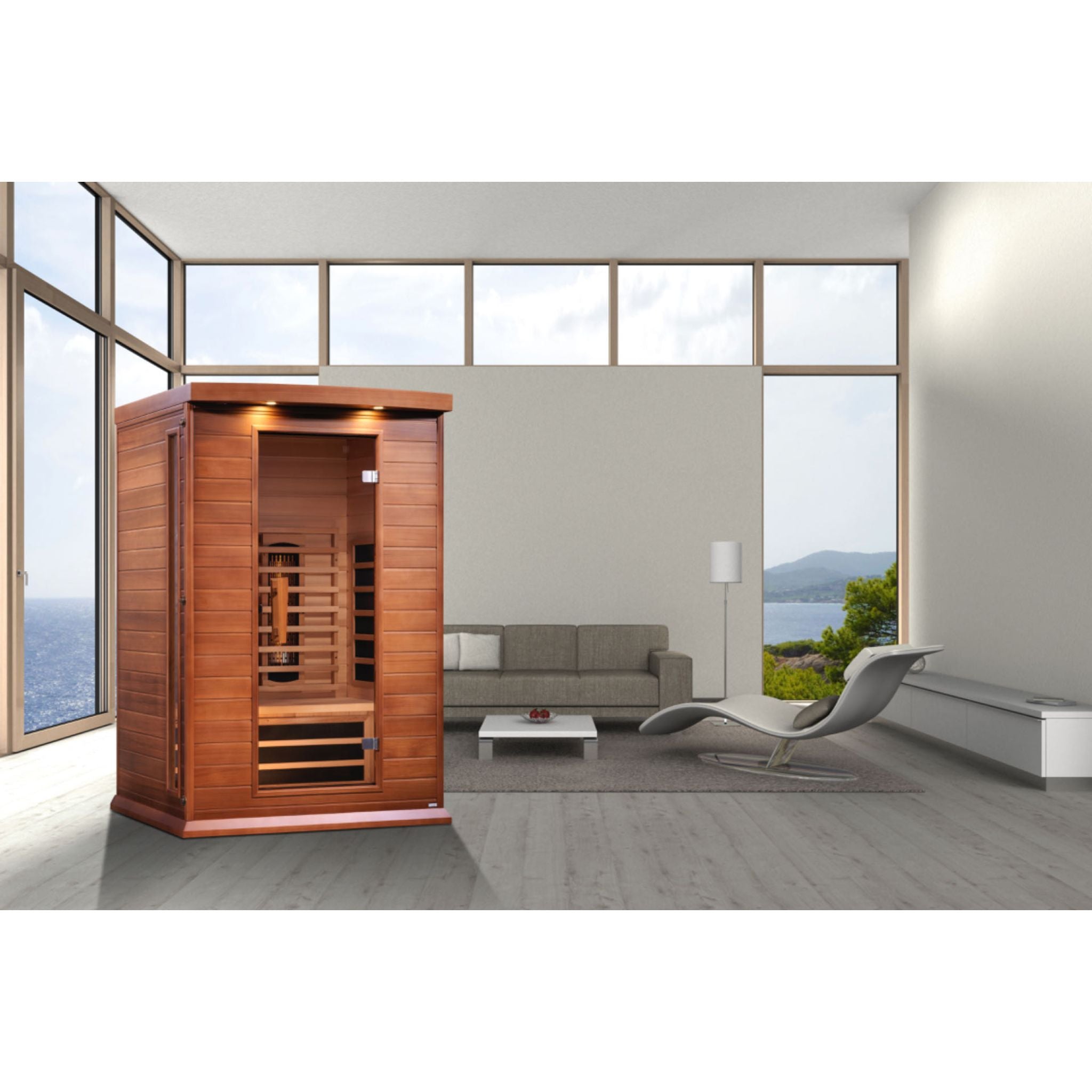 Maxxus 2-Person Full Spectrum Near Zero EMF Infrared Sauna (Canadian Red Cedar)