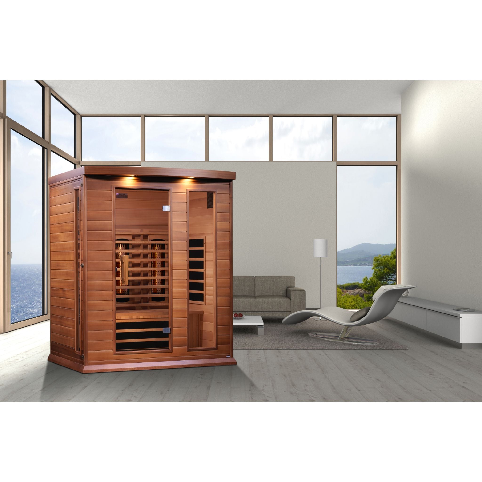 Maxxus 3-Person Full Spectrum Near Zero EMF Infrared Sauna (Canadian Red Cedar)